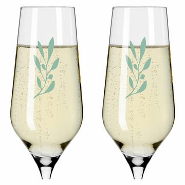 Ritzenhoff Champagnerglas 2er-Set Organix 001, Kristallglas, Made in Germany