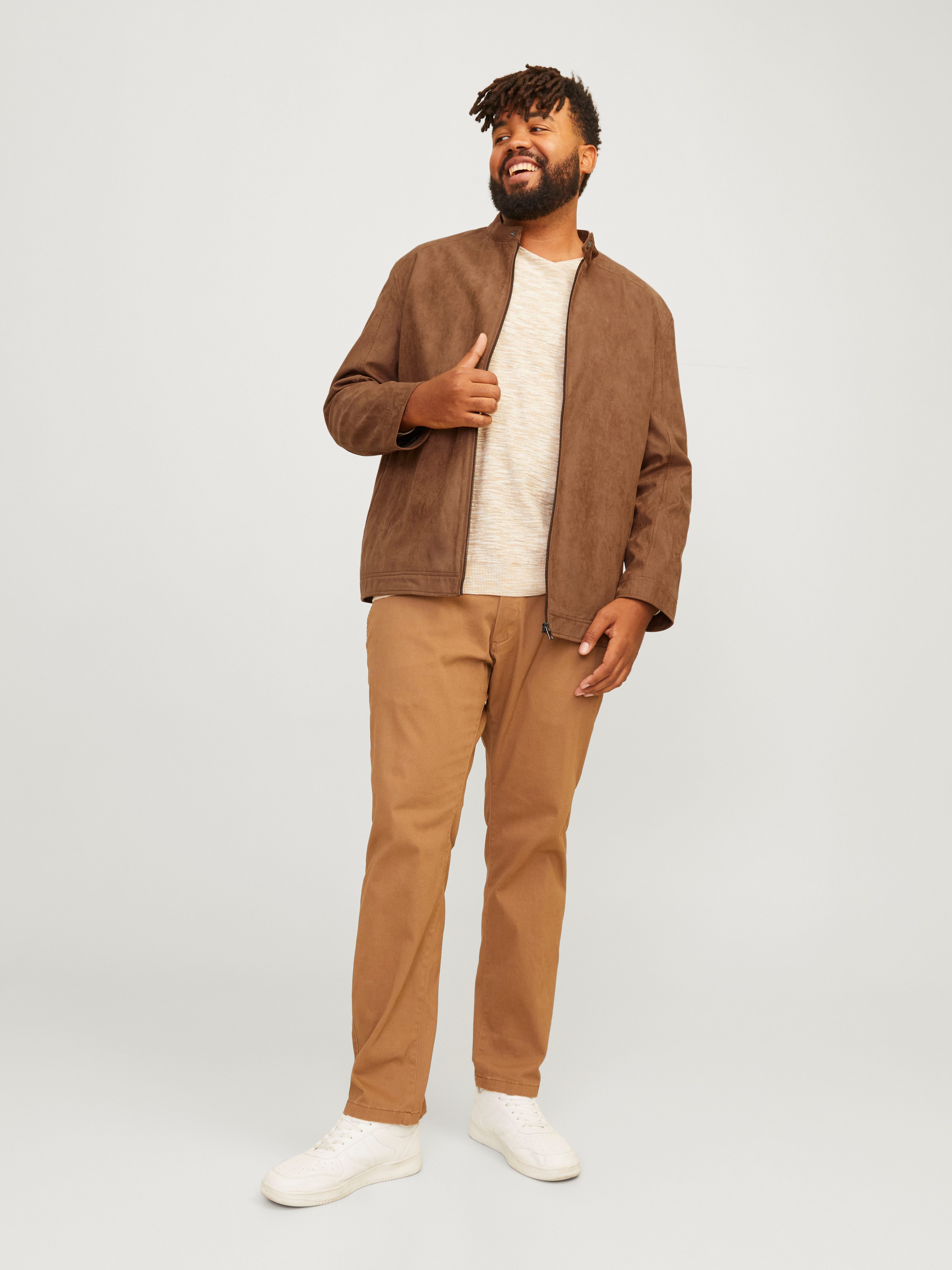 Jack & Jones PlusSize Lederimitatjacke JJEDYLAN CLEAN JACKET NOOS PLS