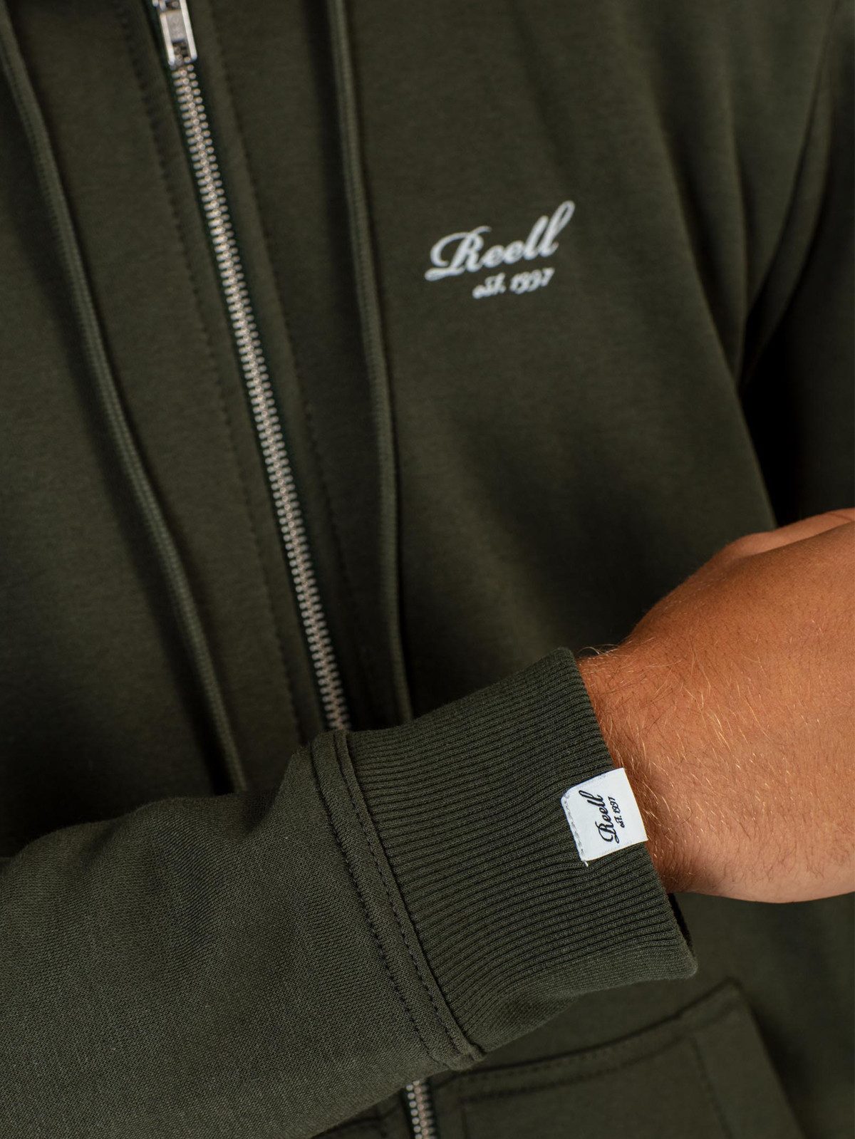 REELL Kapuzensweatjacke Reell Staple Logo Zip Hoody (1-tlg)