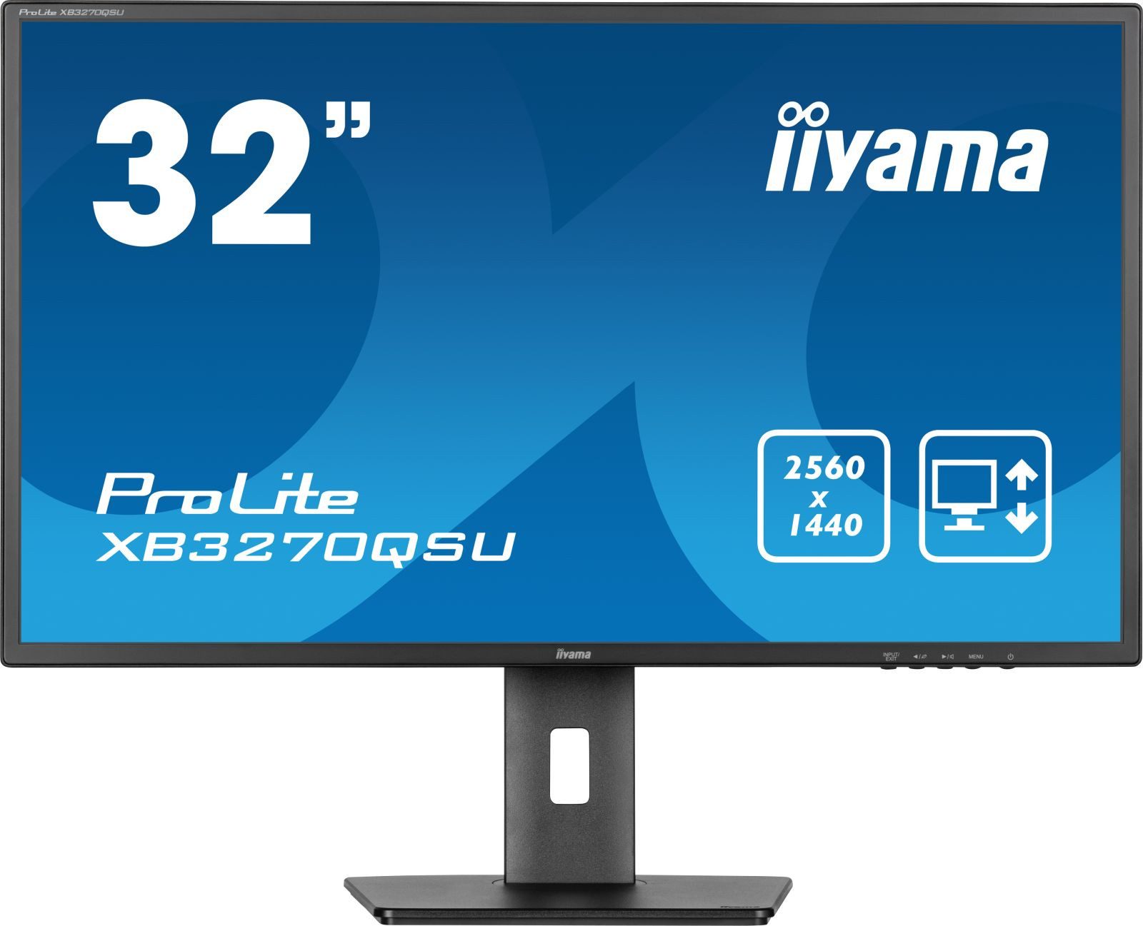 Iiyama 80.0cm (31,5) XB3270QSU-B1 16:9 2xHDMI+DP+3xUSB IPS retail TFT-Monitor (2560 x 1440 px, Wide Quad HD, 3 ms Reaktionszeit, 100 Hz, IPS, Adaptive-Sync, Lautsprecher, HDCP, Höhenverstellbar)