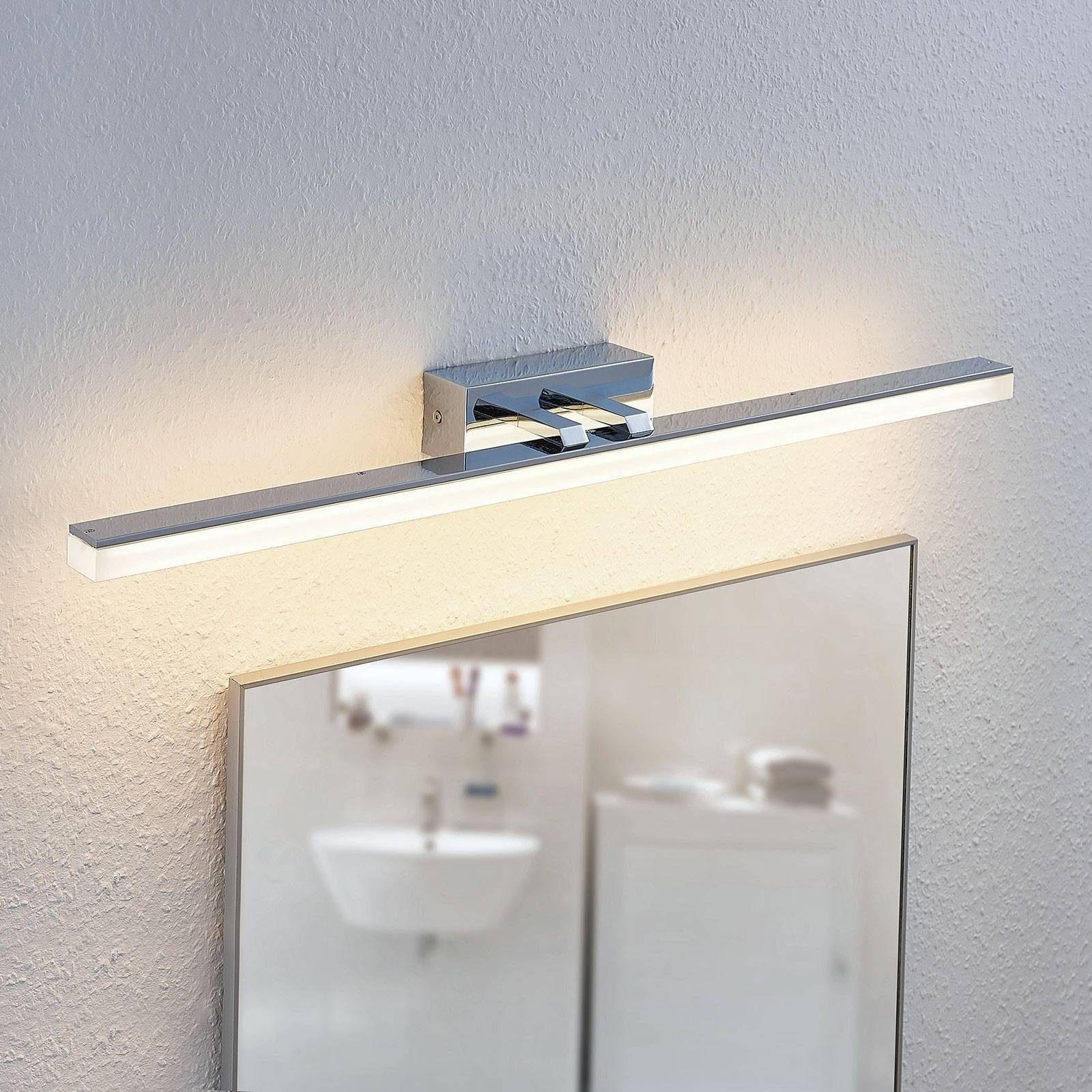 warmweiß Farbwechsel Lindby inkl. flammig, chrom, Wandleuchte dimmbar, LED-Leuchtmittel Modern, fest / tageslicht, Bernie, 1 weiß, Kunststoff, verbaut, Metall,