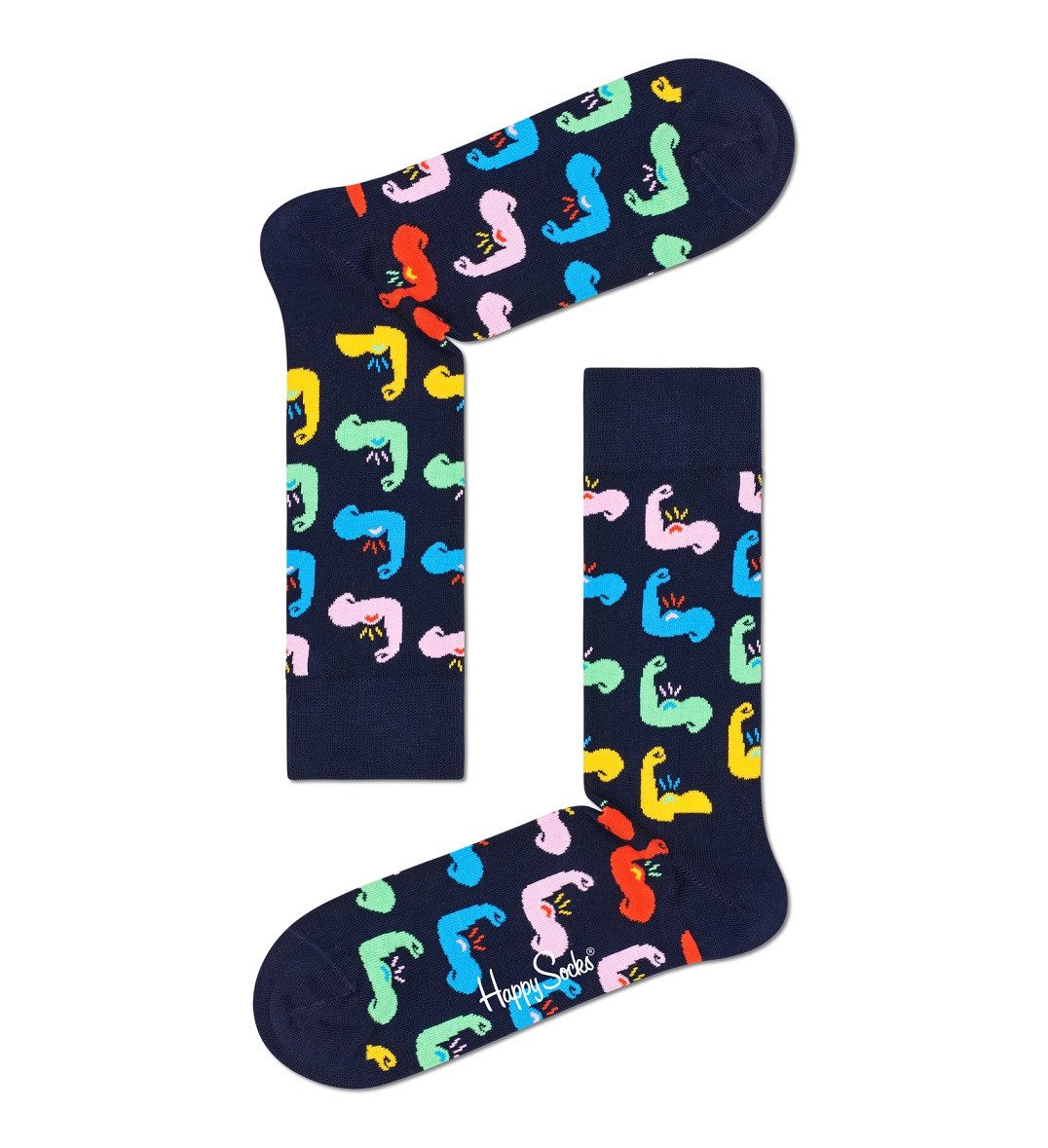 Happy Socks Socken Tagessocke Crew Strongest Dad rot Geschenkbox - 3 Paar