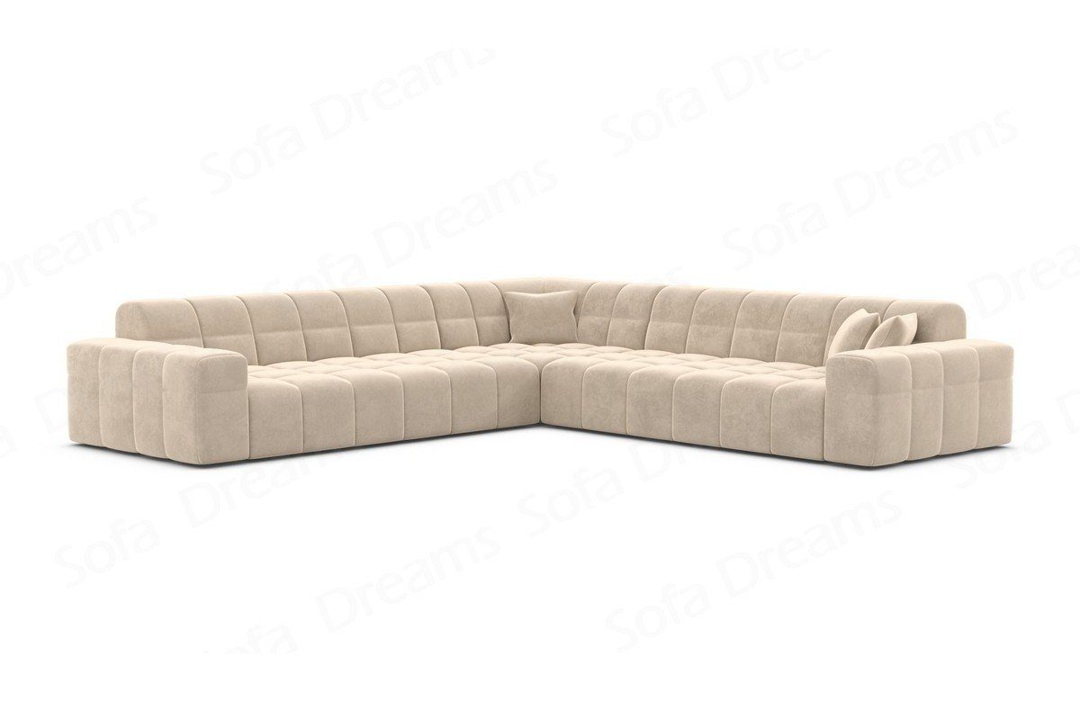 Sofa Dreams Ecksofa Stoff Polsterecksofa Modern Eckcouch Ibiza L Form Samtsofa Luxus Sofa, Loungesofa