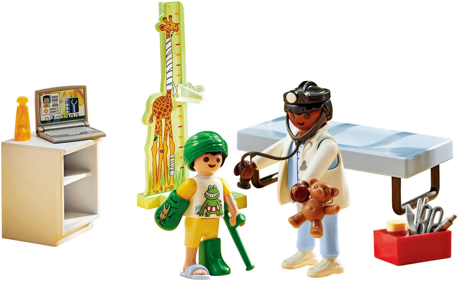 Playmobil® Kinderarzt mit Teddybär (71619), Action Heroes Konstruktions-Spielset, (28 St), Made in Europe – Bild 4 von 5