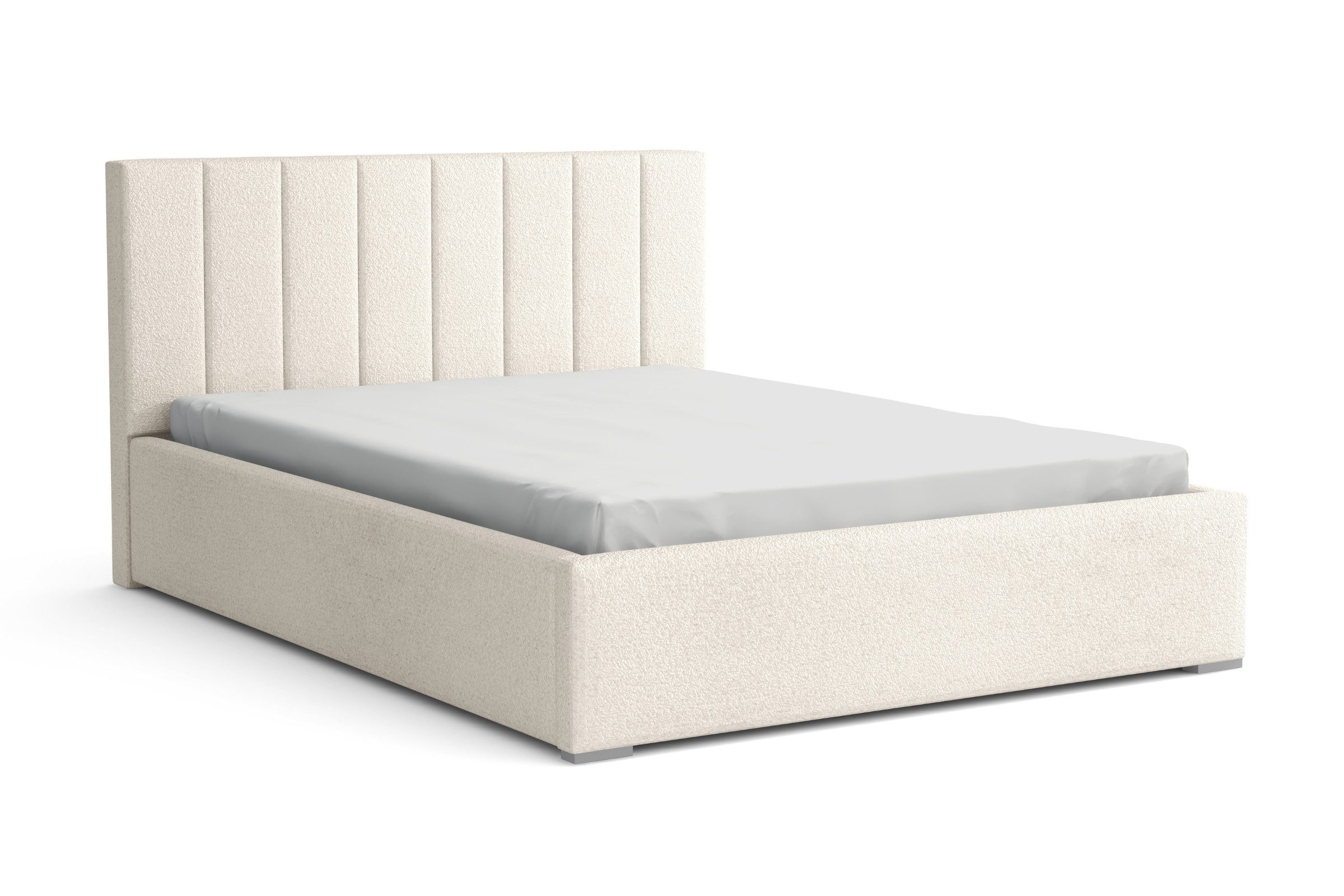 Deine Möbel 24 Polsterbett VENICE Bett Komplettbett Bouclé mit Bettkasten und Lattenrost (Set, 1-tlg., Polsterbett in Schwarz / Creme / Hellgrau / Dunkelgrau / Weiß), 140x200 160x200 180x200 200x200 cm