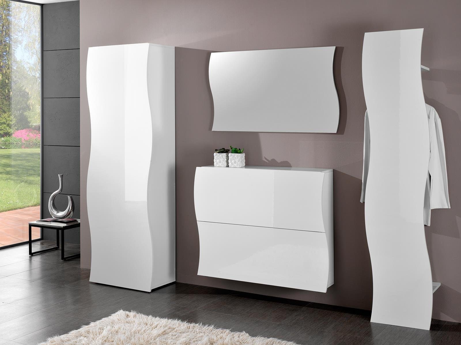 möbelando Wandspiegel Onda, Moderner Spiegel. Breite 101 cm, Höhe 60 cm, Ti günstig online kaufen