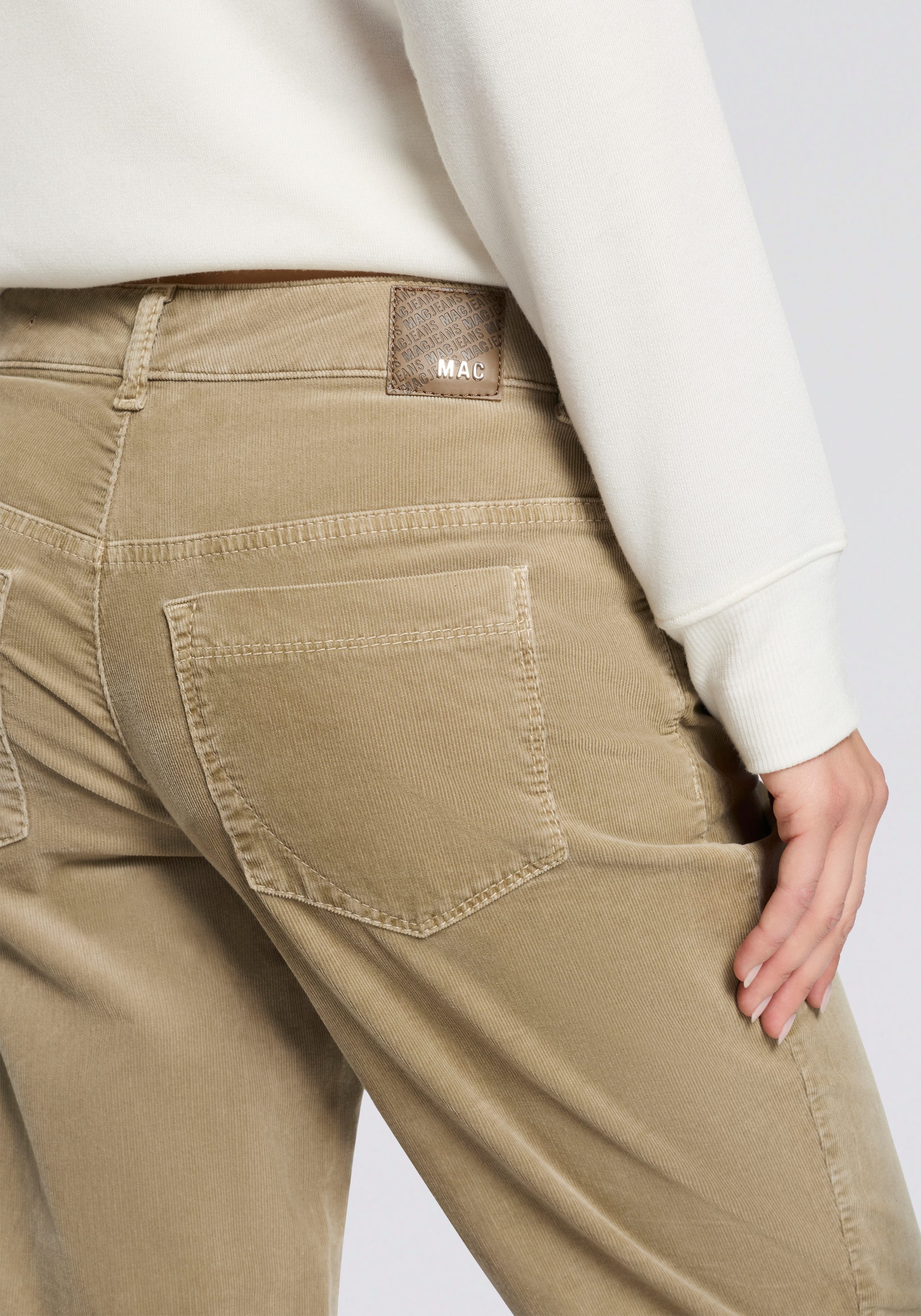 MAC Cordhose GRACIA Hochwertige, elastische Babycord-Qualität im Baumwoll-Mix