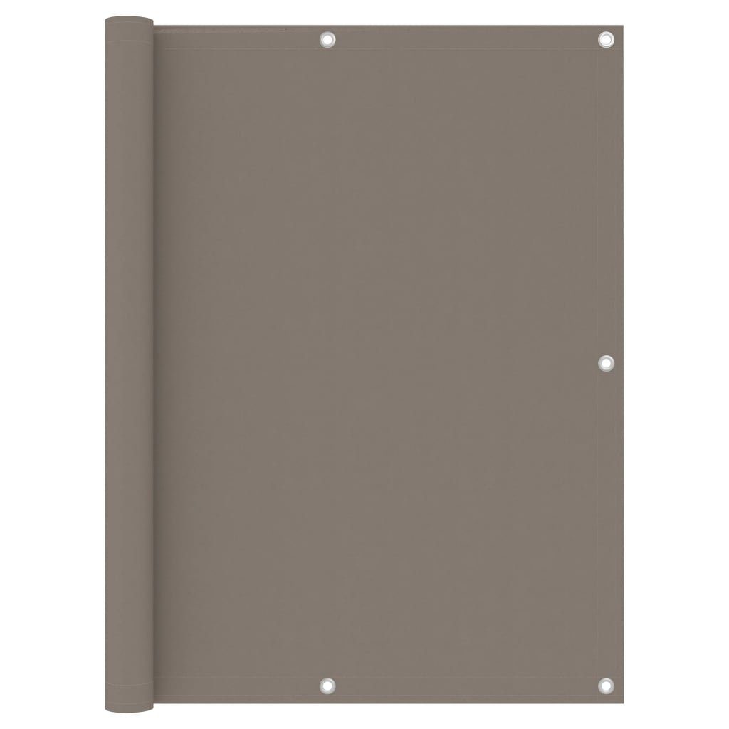 vidaXL Balkonsichtschutz Balkon-Sichtschutz Taupe 120x400 cm Oxford-Gewebe (1-St)