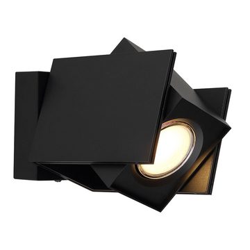 Globo Wandleuchte, Leuchtmittel nicht inklusive, Wandlampe Wandleuchte Spotlampe schwenkbar Flurleuchte schwarz B 8,4cm