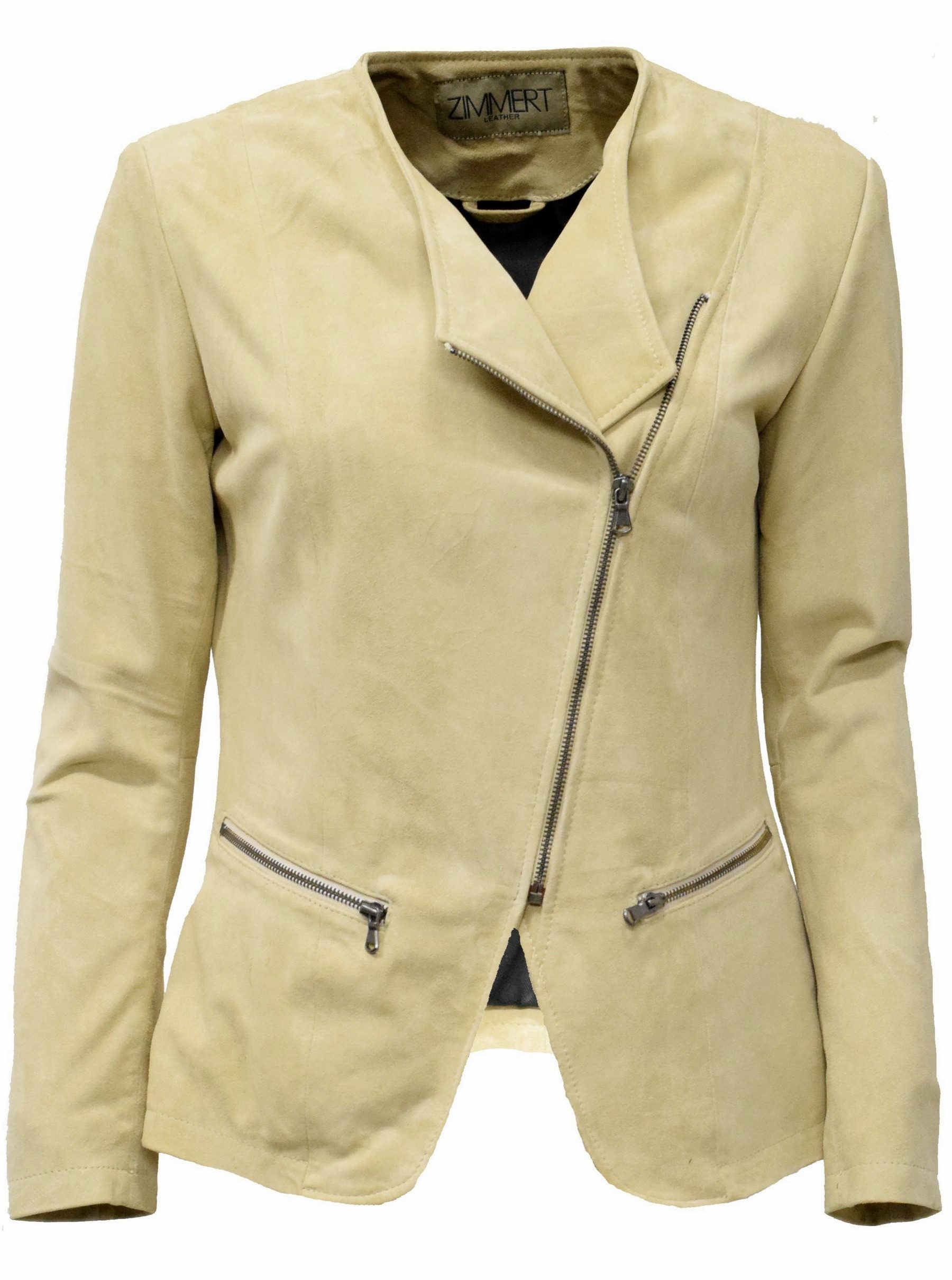 Zimmert Leather Lederjacke Milla weiches Velourleder, günstig online kaufen
