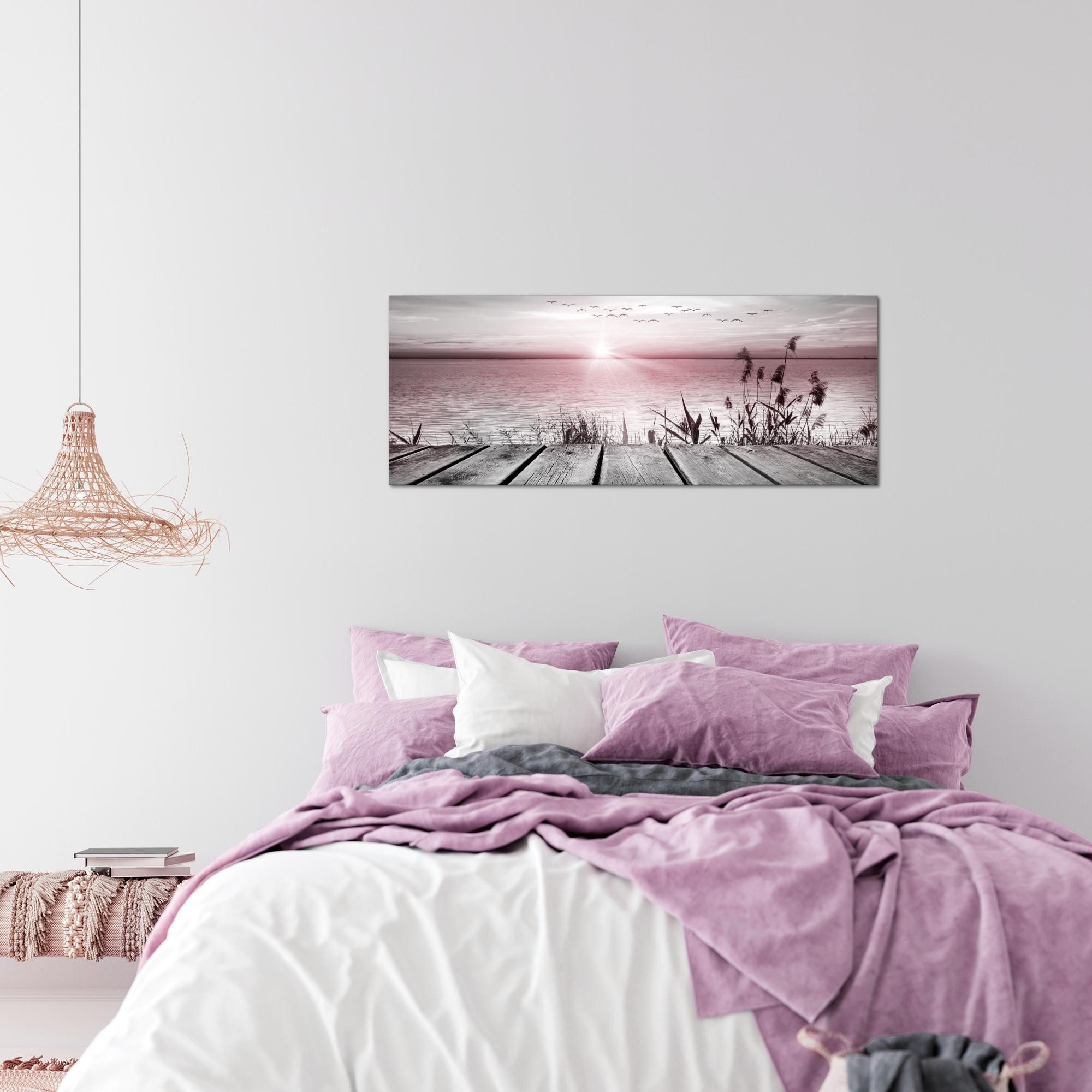 Runa Art XXL-Wandbild Natur Landschaft Bild Wohnzimmer Schlafzimmer Deko 043712a 100x40 cm, Strand, Ostsee Nordsee Dekoration Landhaus