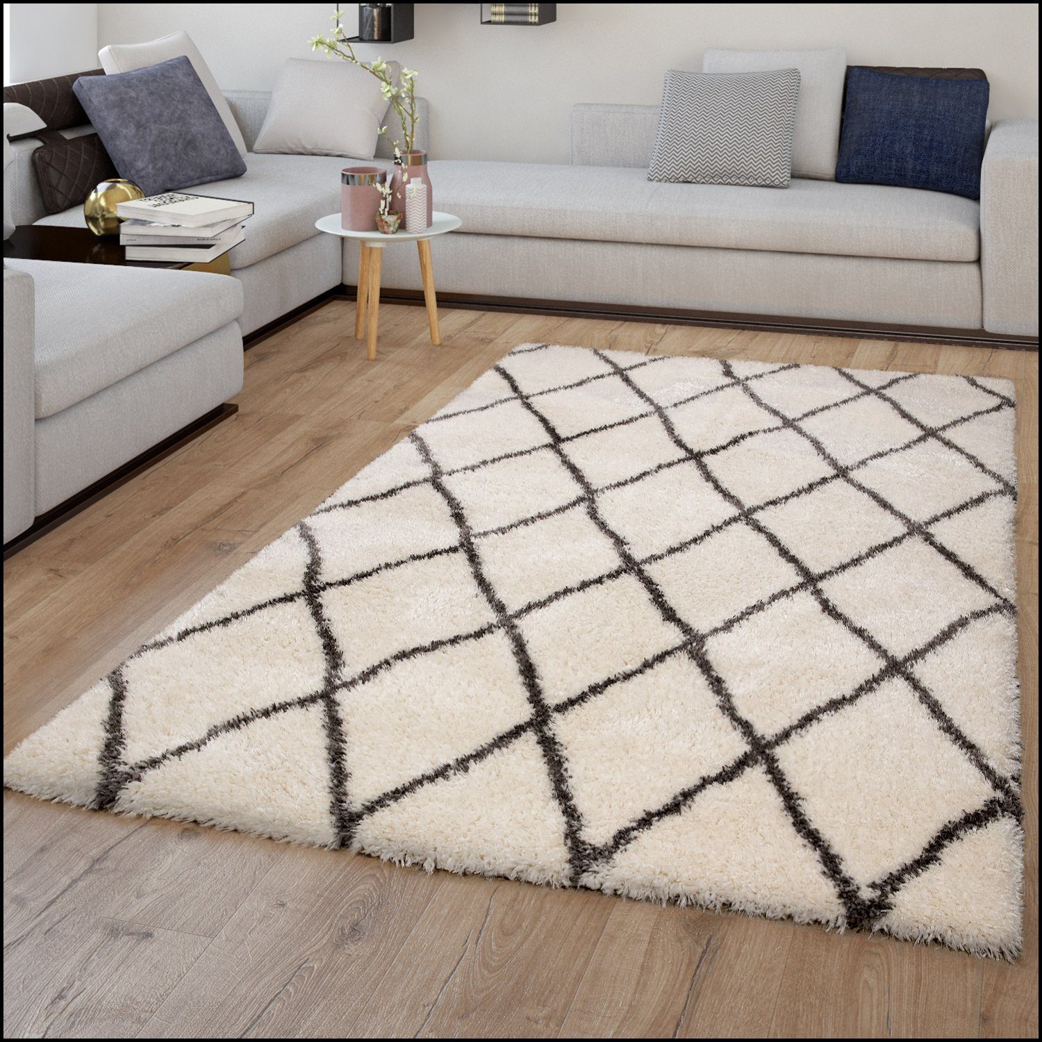 Hochflor-Teppich Teppich Hochflor Flokati Look Flauschig Shaggy, TT Home, Läufer, Höhe: 54 mm