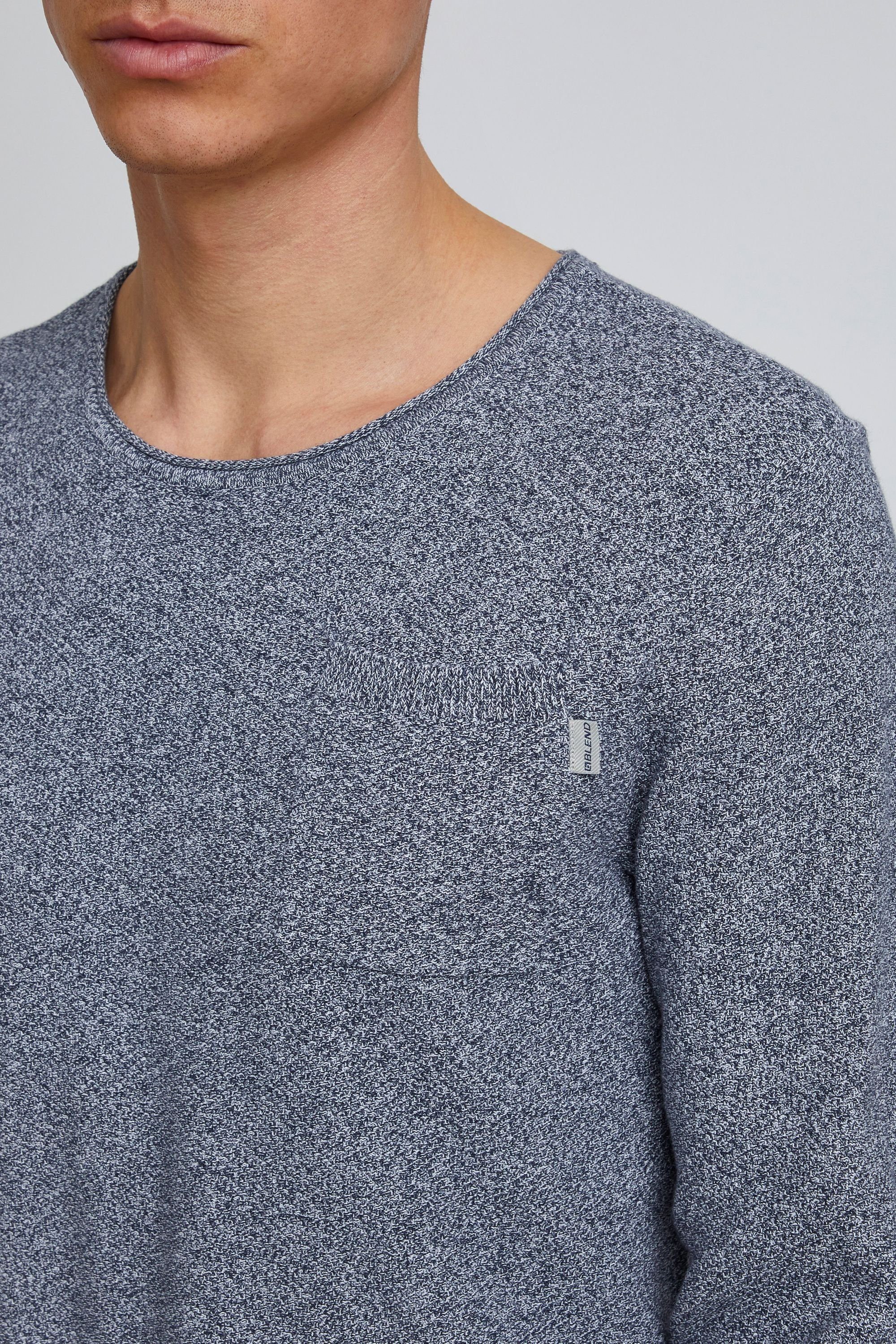 Blend Strickpullover bhpullover Stilvoller Feinstrick-Pullover mit Rundhalsausschnitt