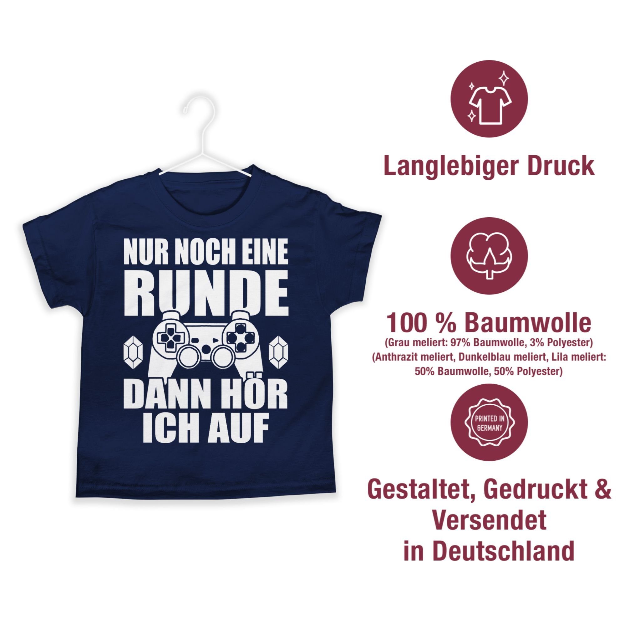 Sprüche Runde Dunkelblau T-Shirt Statement noch dann Kinder hör ich Nur Shirtracer eine auf 03