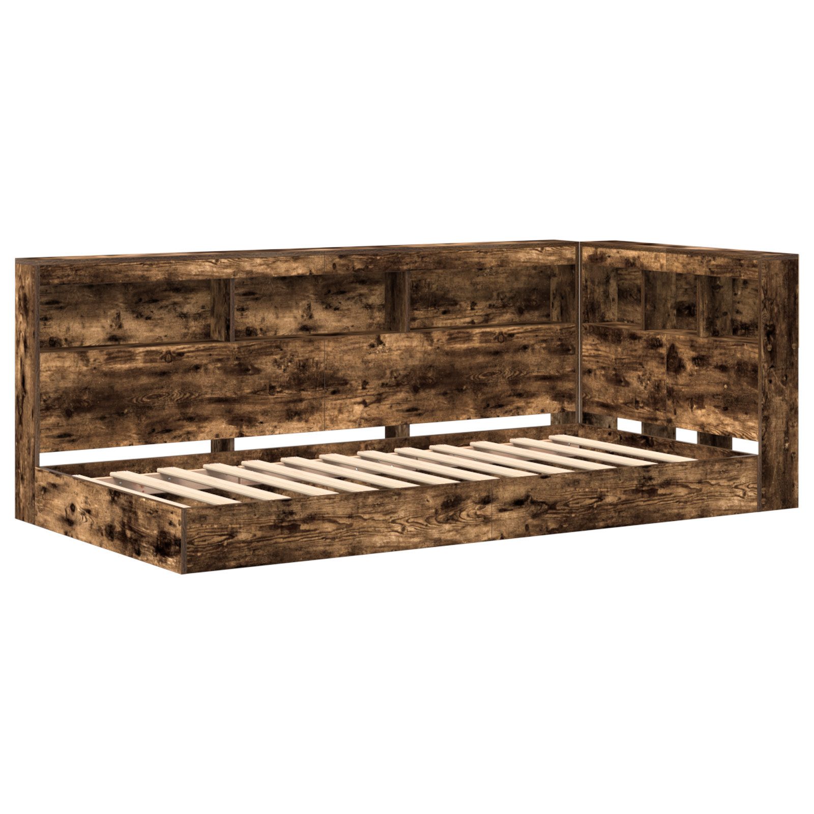 vidaXL Bett Bücherregalbett Geräucherte Eiche 75x190 günstig online kaufen