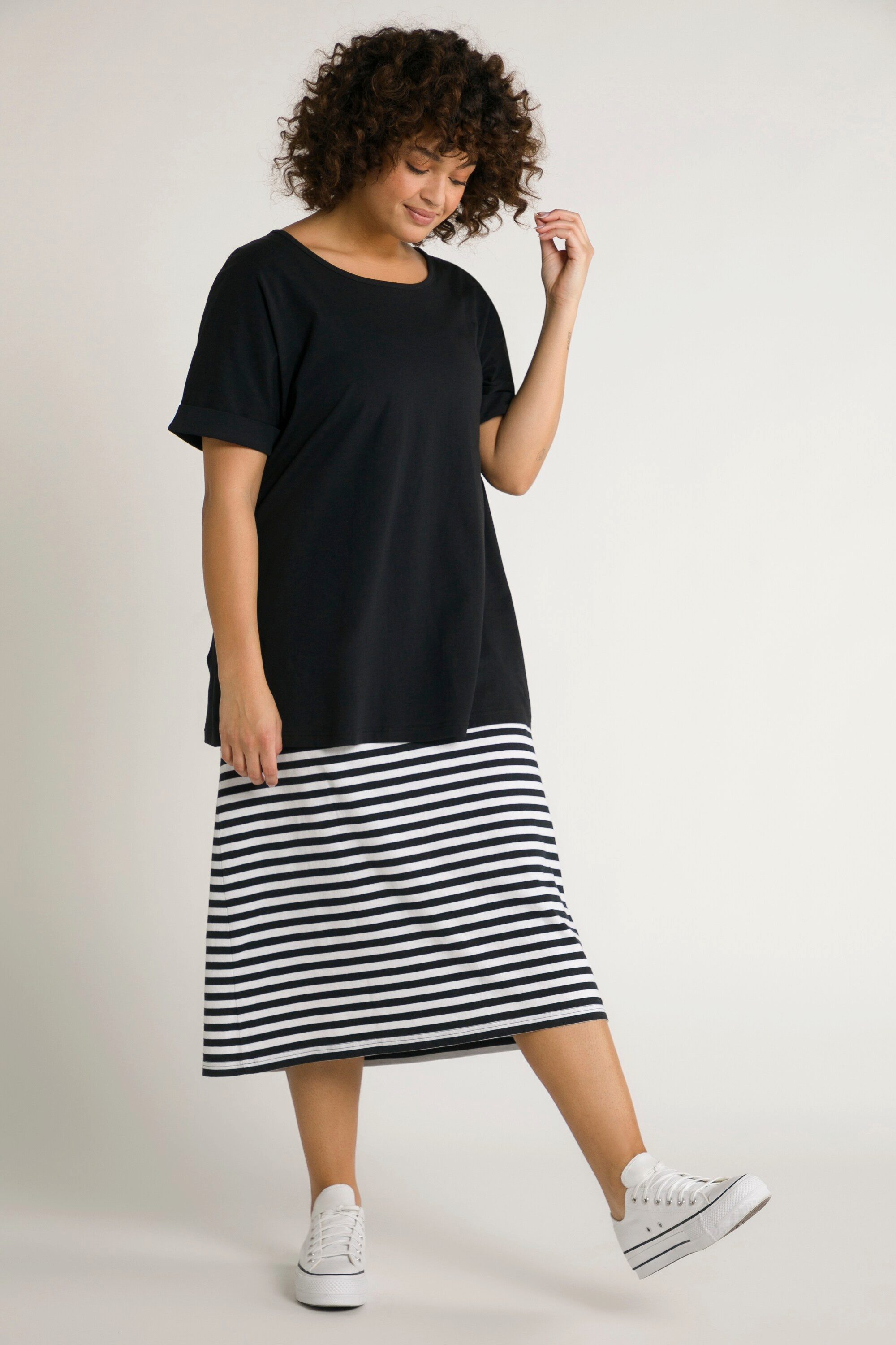 Ulla Popken Jerseykleid Bellieva-Kleid Jersey oversized günstig online kaufen