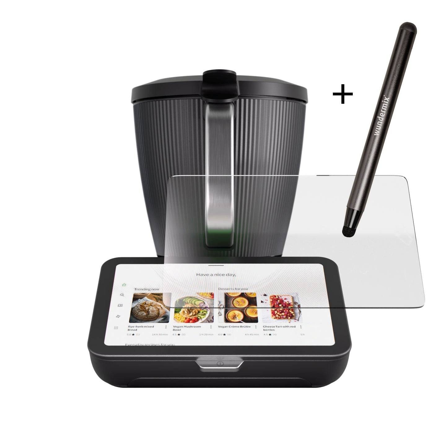 Wundermix Küchenmaschinen Zubehör-Set WunderScreen® Spar-Set: Displayschutz und TouchPen für TM7, Zubehör für TM7, langlebiger Displayschutz für Thermomix TM7