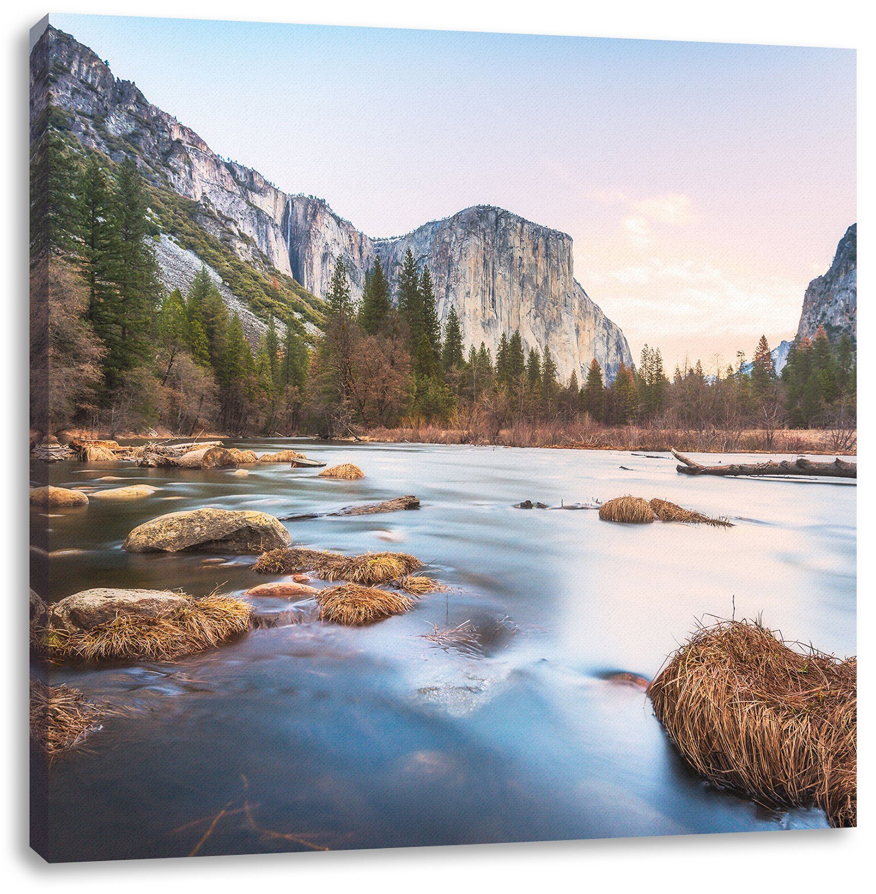 inkl. (1 Leinwandbild Pixxprint St), Zackenaufhänger bespannt, Leinwandbild Park National fertig National Park, Yosemite Yosemite