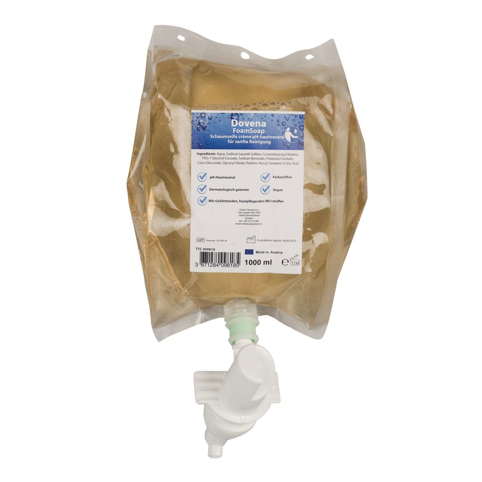 MAUL Flüssigseife Schaumseife, Beutel 1000 ml, 6 St.