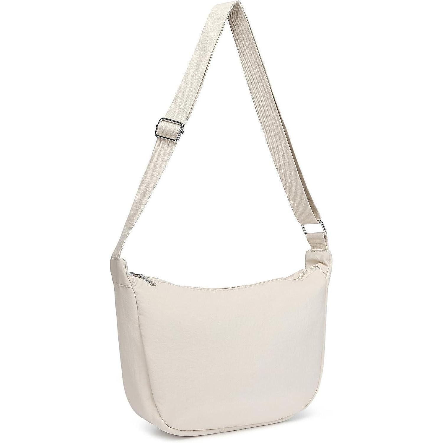 Umhängetasche Damen Halbmond Crossbody Schultertasche Wasserdicht Nylon