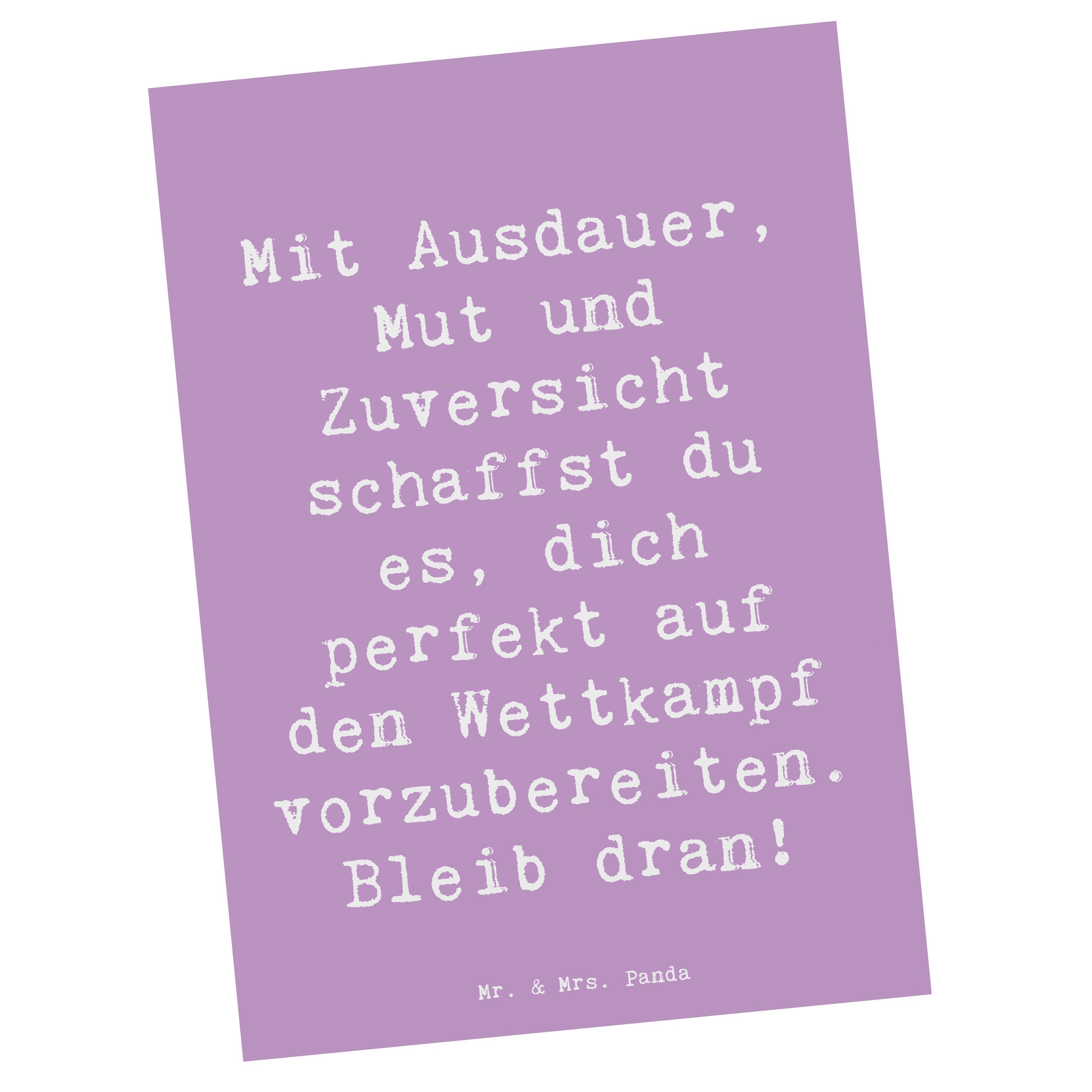 Postkarte Wettkampfvorbereitung meistern - Lavendeltraum - Geschenk, Inspiratio
