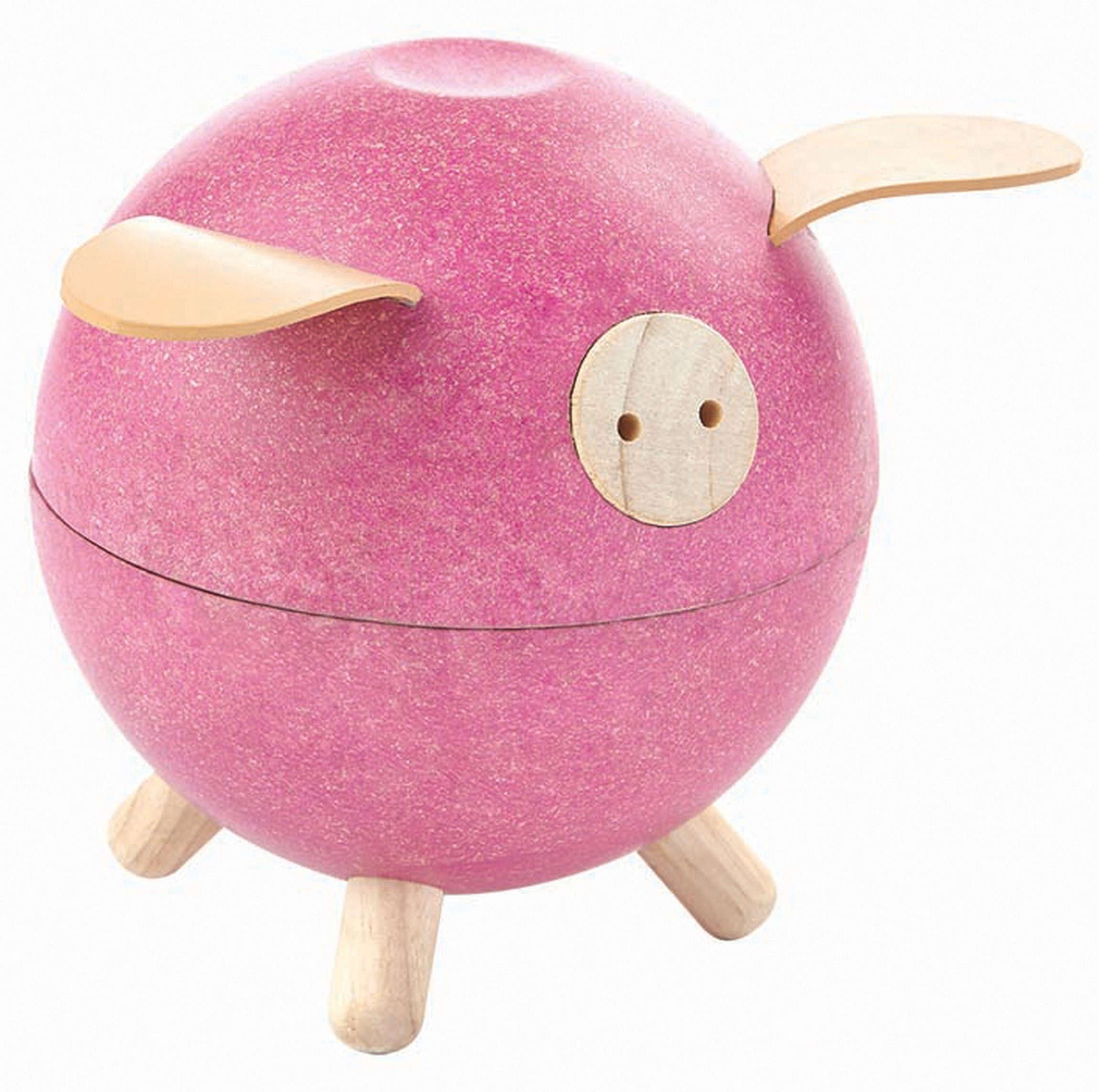 Plantoys Spardose PlanToys- Sparschwein Spardose pink 10,7x10,7x11 cm - 3y+