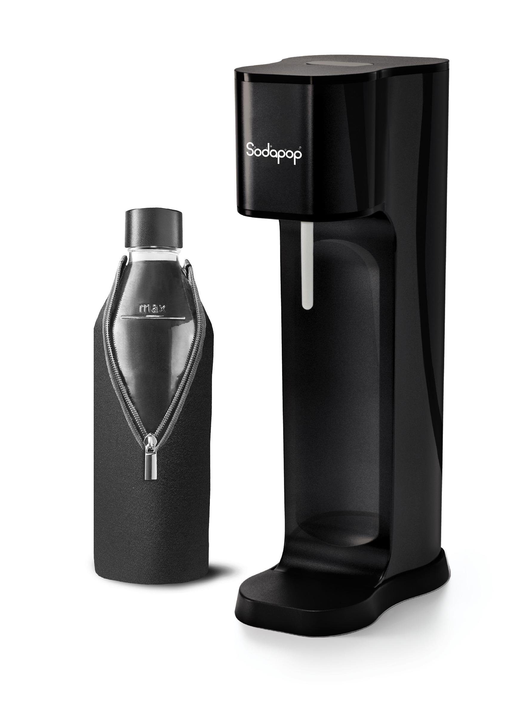 Sodapop Wassersprudler Wassersprudler Joy ECO Black, inkl. 1 Glaskaraffe, 1  CO2-Zylinder 60L