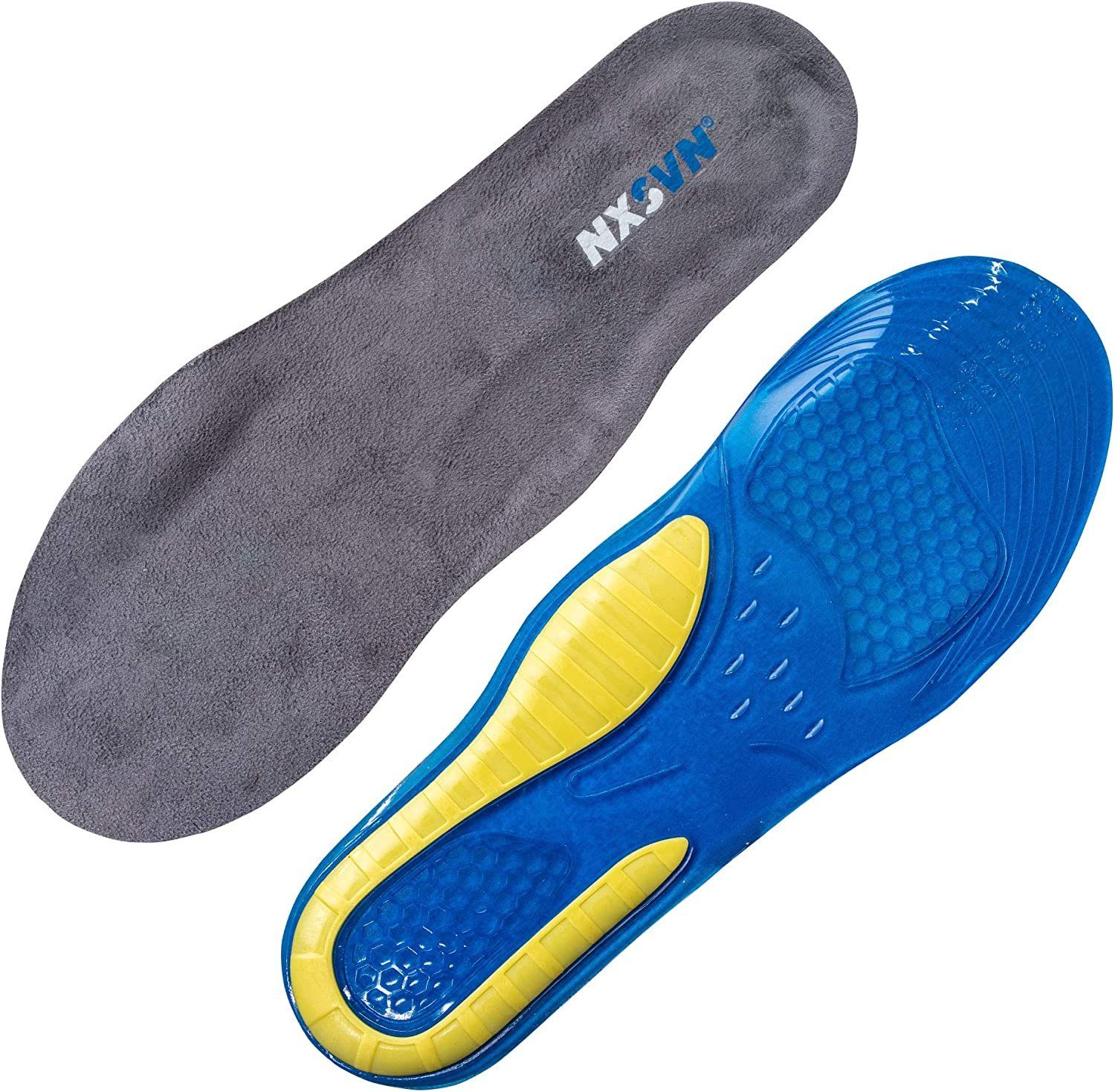 Gelkissen, zuschneidbar, Rubberneck Schuhsohlen Fußbett Einlegesohlen NXSVN extra Gelsohlen - - Fußbett stoßdämpfende mit (1 Paar), Comfort Gel - Rubberneck NXSVN weiches weichem