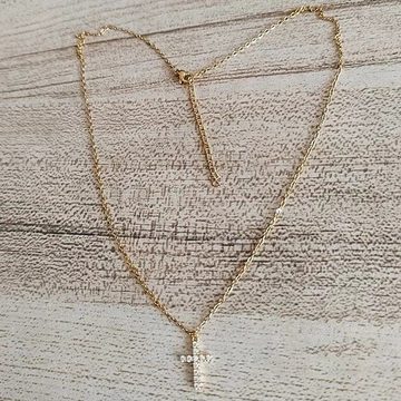 Fivejoy Charm-Kette Einfacher Kreuz Anhänger Halskette (1-tlg), Kann zu jedem Outfit getragen werden