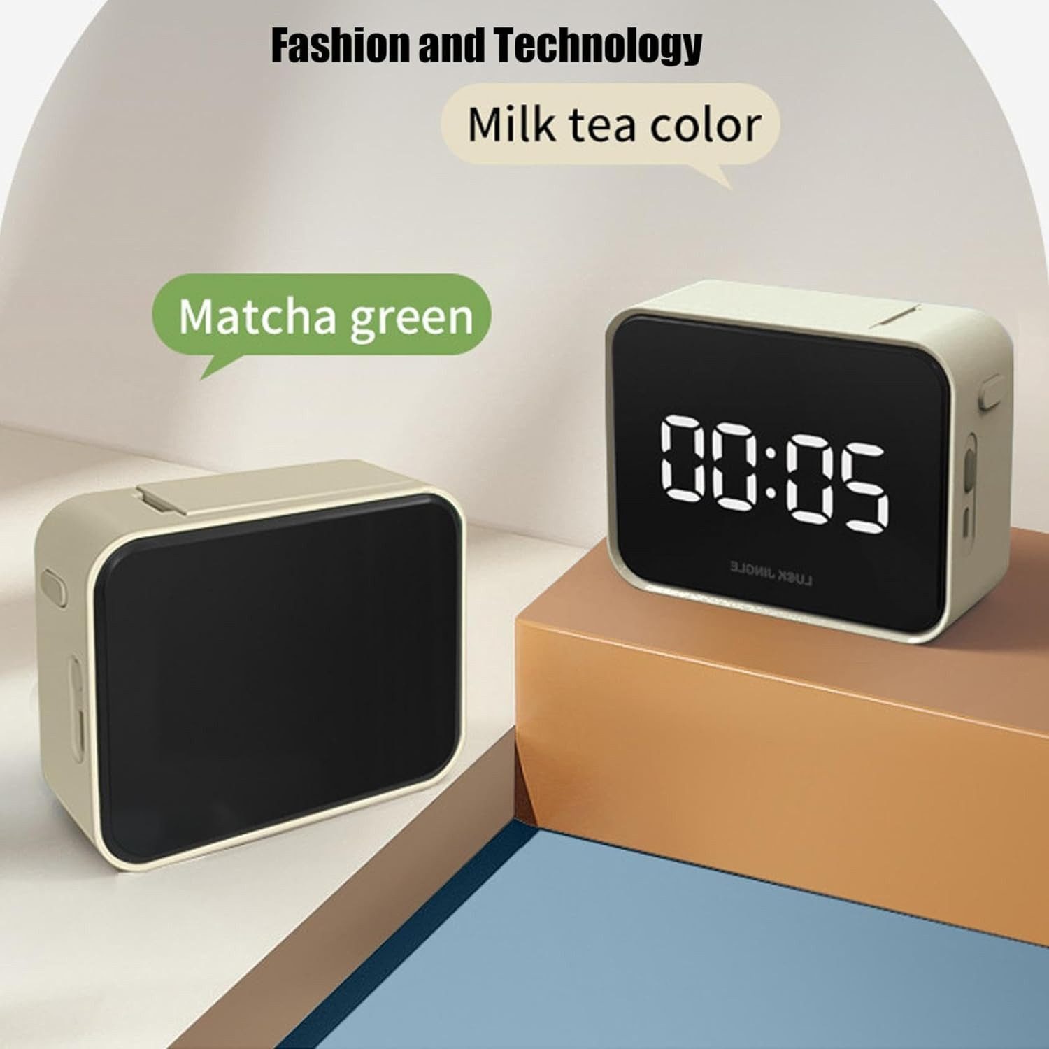 AURIVION Beschriftungsgerät Bluetooth Etikettendrucker tragbar für Büro & Zuhause, Beschriftungsgerät mit 1 Rolle Thermopapier & Thermodruck