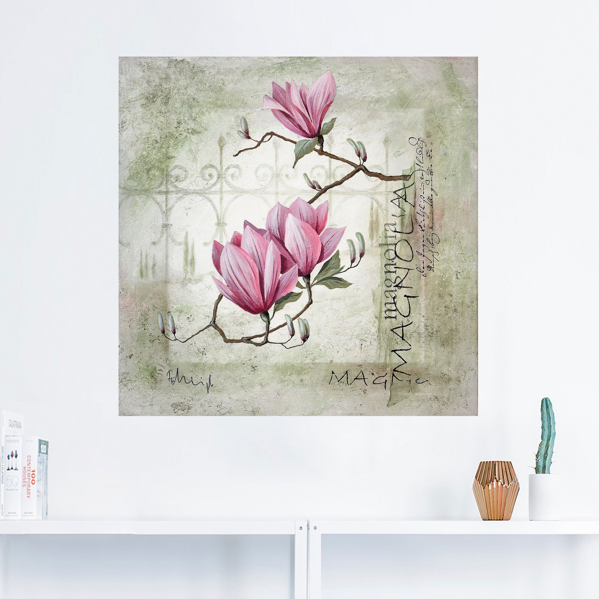 Artland Wandbild Pinke Magnolie, Blumen (1 günstig online kaufen