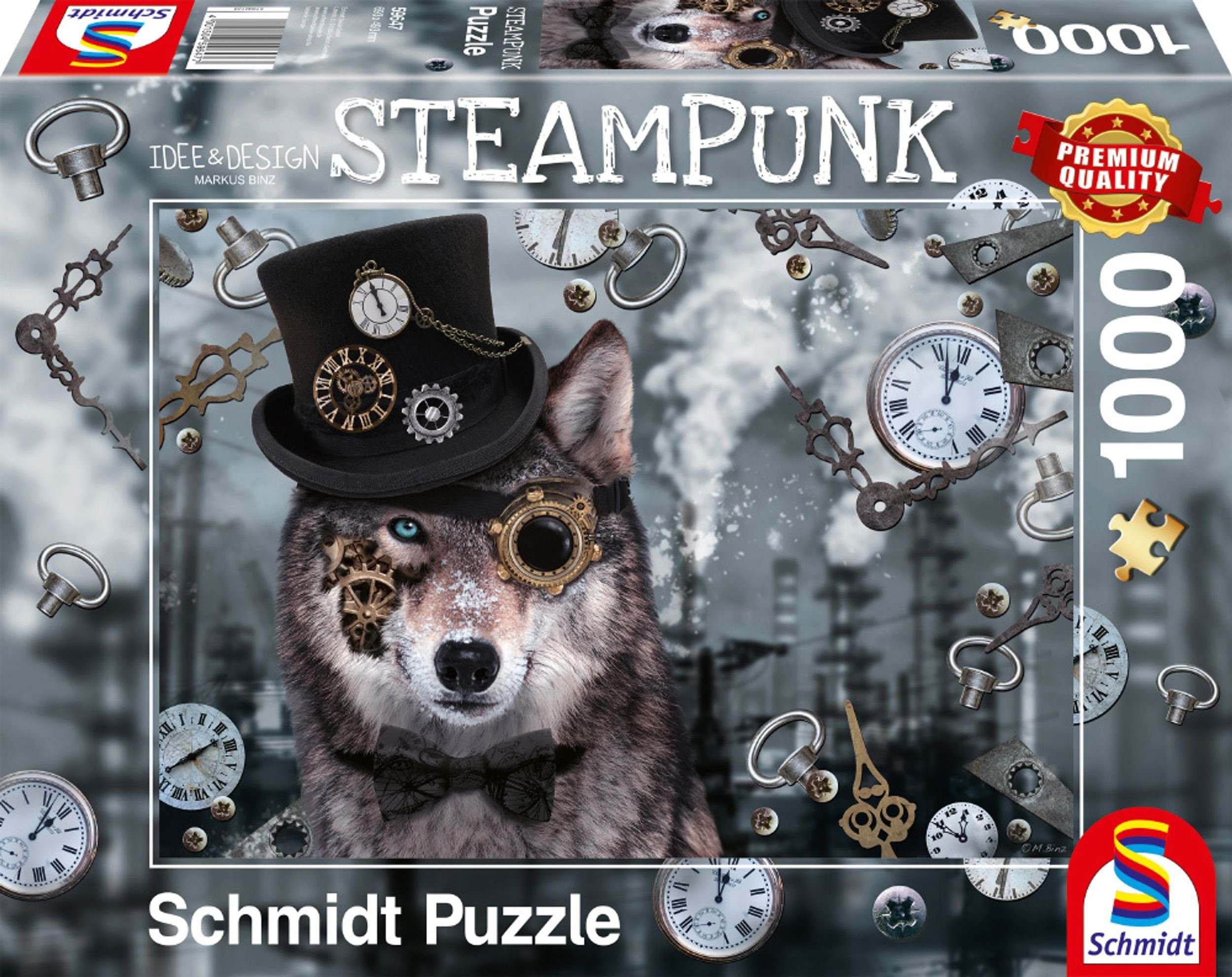 Schmidt Spiele Puzzle Steampunk Wolf, 1000 Puzzleteile