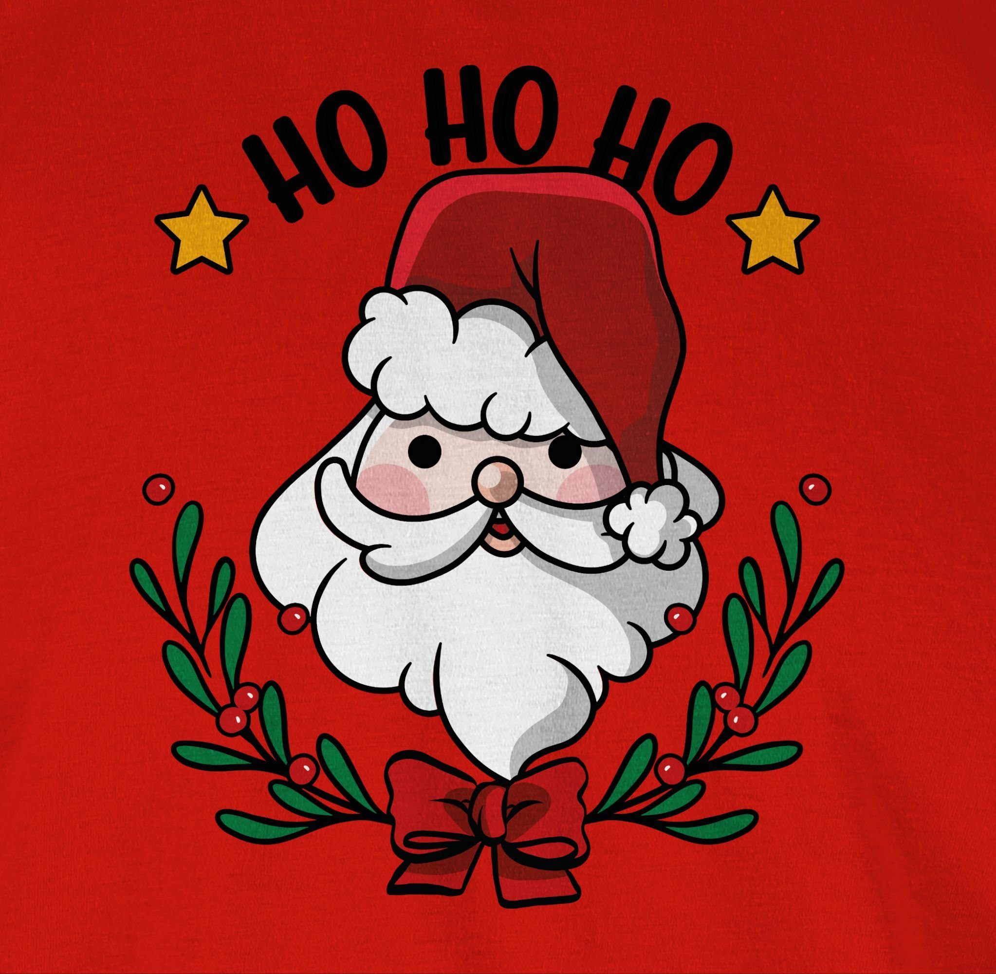 Rot und 03 mit Weihnachtsschmuck Weihachten Ho Ho T-Shirt Shirtracer Kleidung Ho Weihnachtsmann