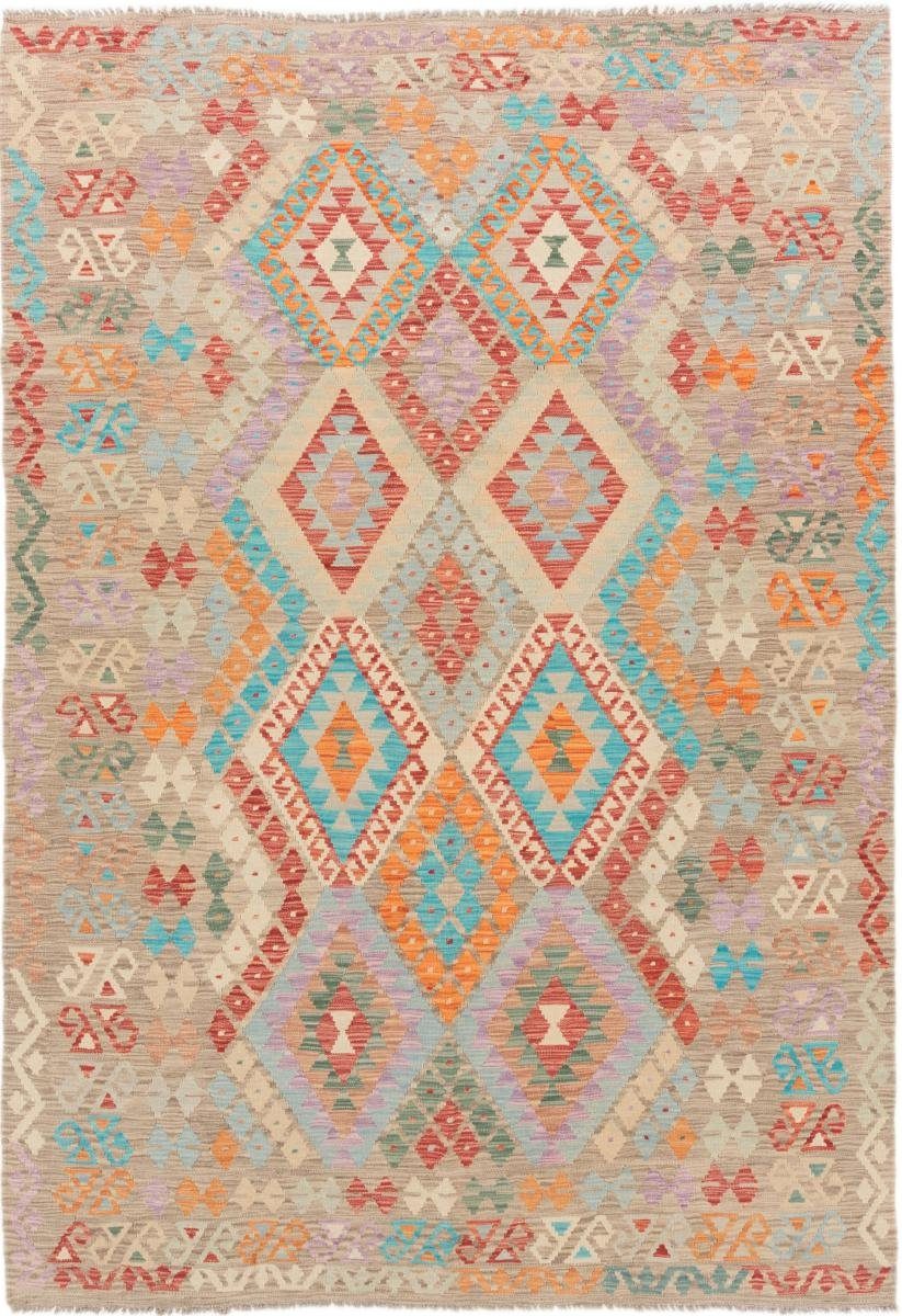 Orientteppich Kelim Afghan 206x288 Handgewebter Orientteppich, Nain Trading, rechteckig, Höhe: 3 mm
