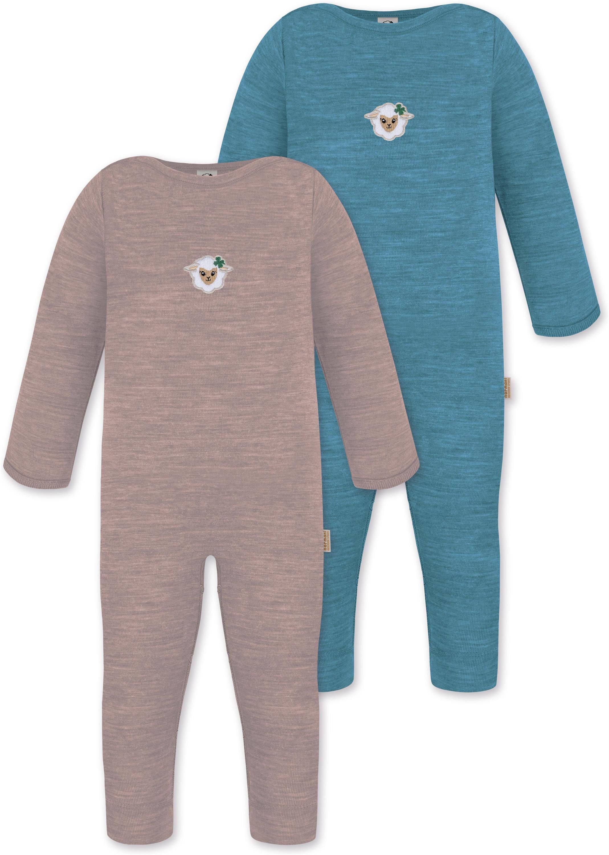 Langarmwickelbody 2er Pack Baby Merino Strampler Tangoio
