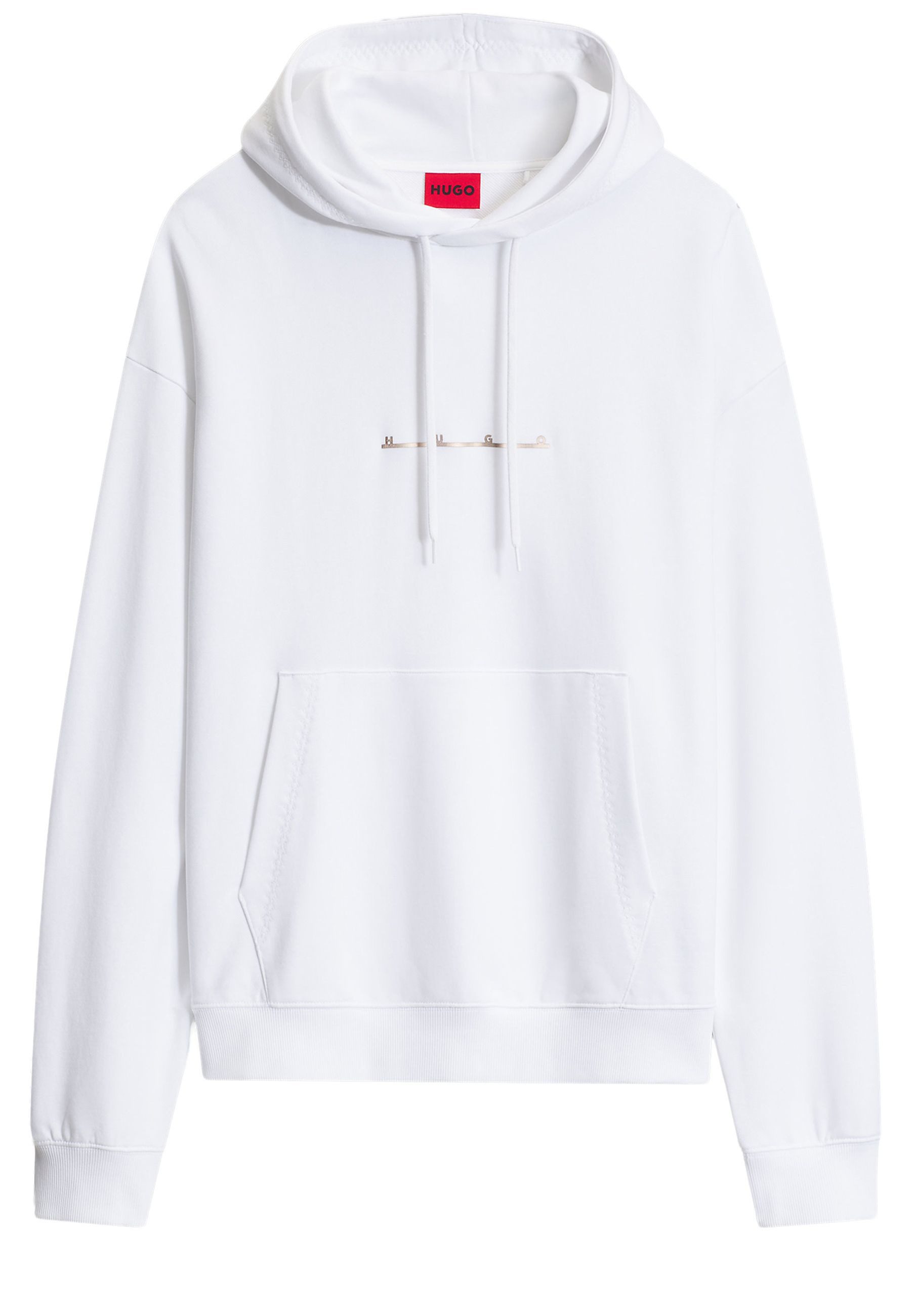 HUGO Hoodie Datrihood mit Zickzack-Nähten (1-tlg)