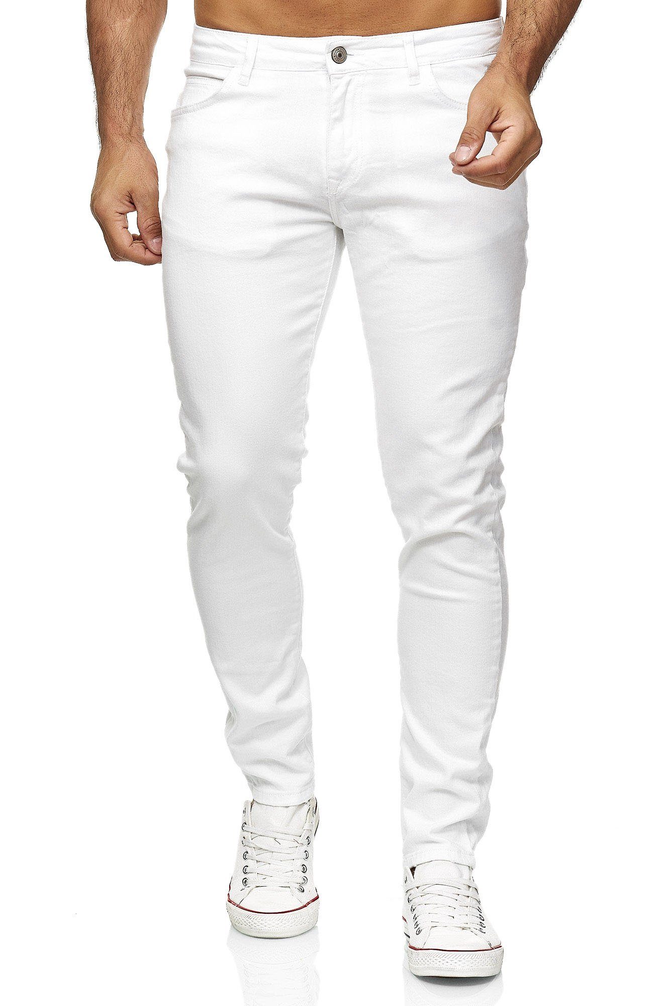 RedBridge Chinohose Premium Slim-Fit Hose Stretchkomfort Weiß