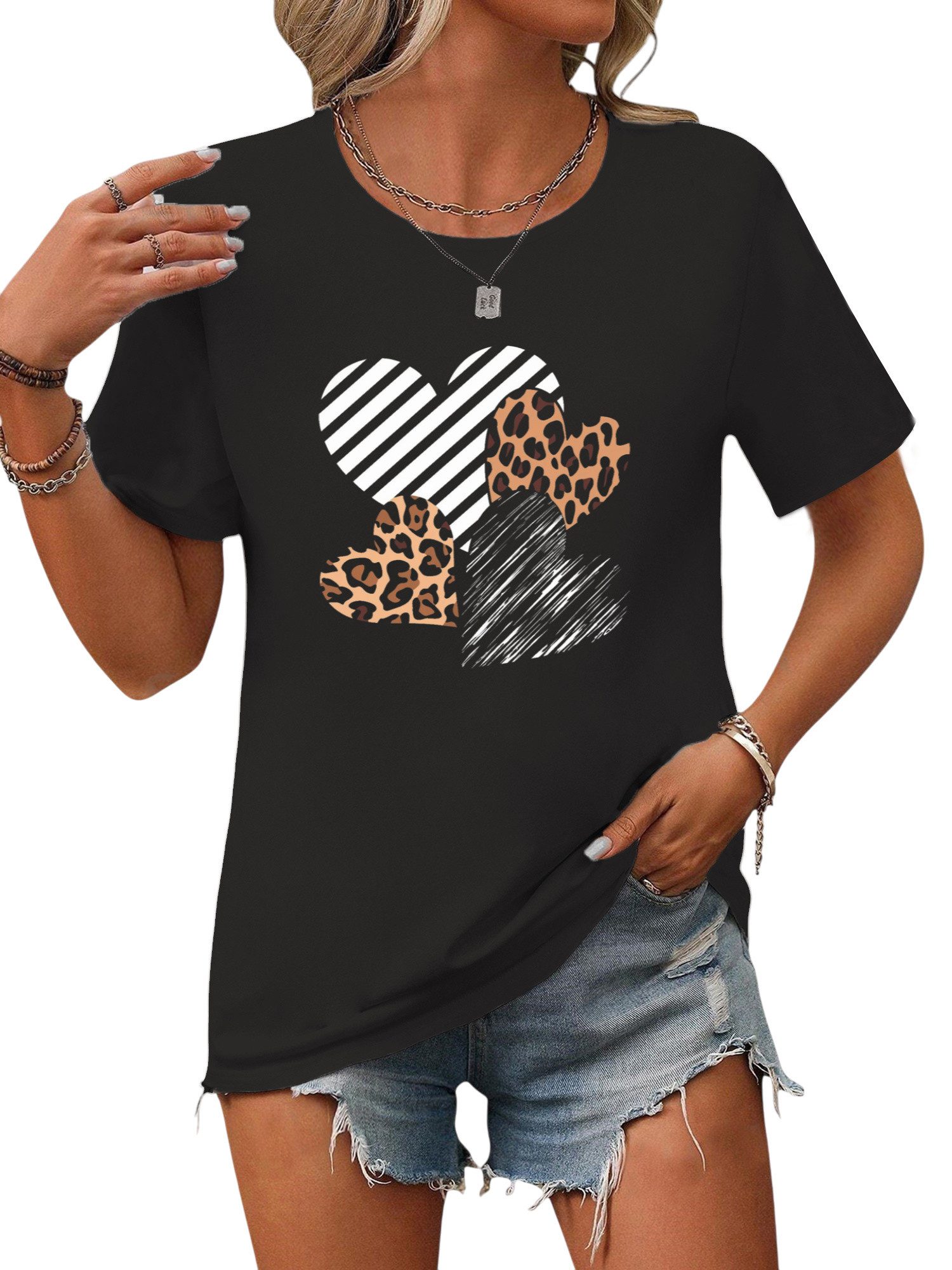 PYL Kurzarmbluse Damen Sommershirt Kurzarm mit günstig online kaufen