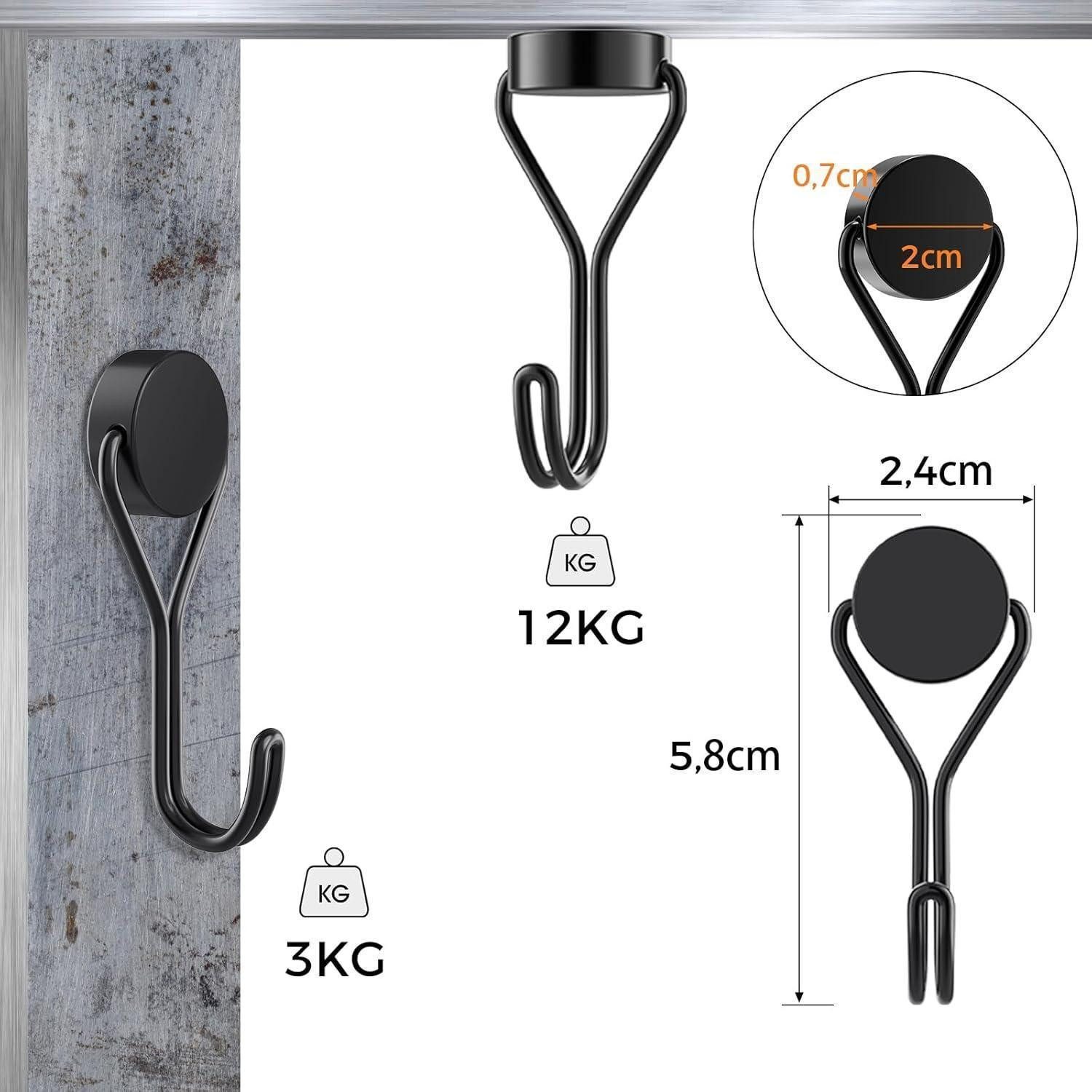 LuxusKollektion Küchenorganizer-Set Magnethaken Küche Kühlschrank Büro 6 St günstig online kaufen