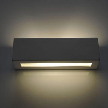 etc-shop Wandleuchte, Leuchtmittel nicht inklusive, Wandleuchte Innen Wandlampe weiß Keramik Lampe