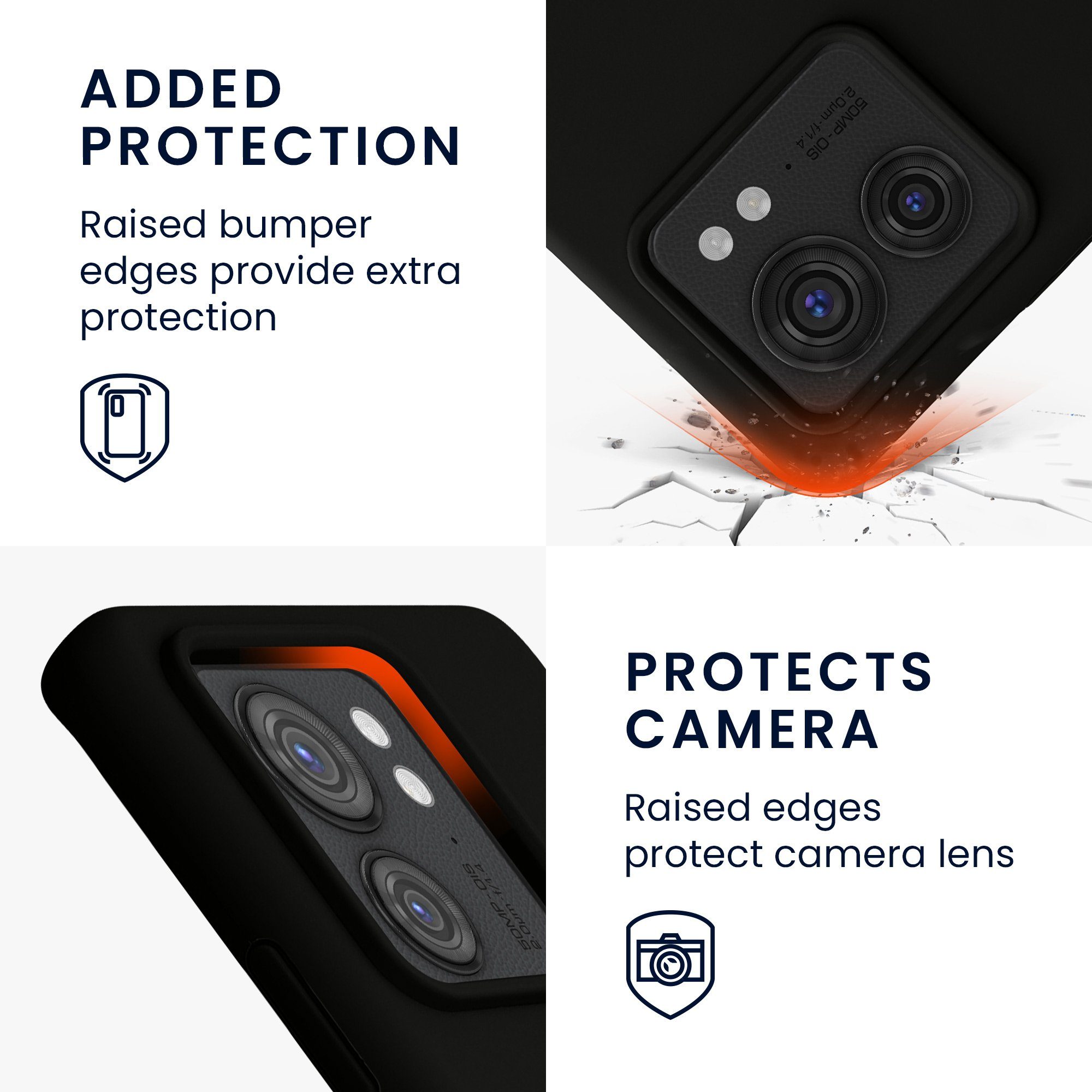 kwmobile Handyhülle Handyhülle für Motorola Edge 40 Hülle, Weiches Handy Silikon Case - Schutzhülle Cover