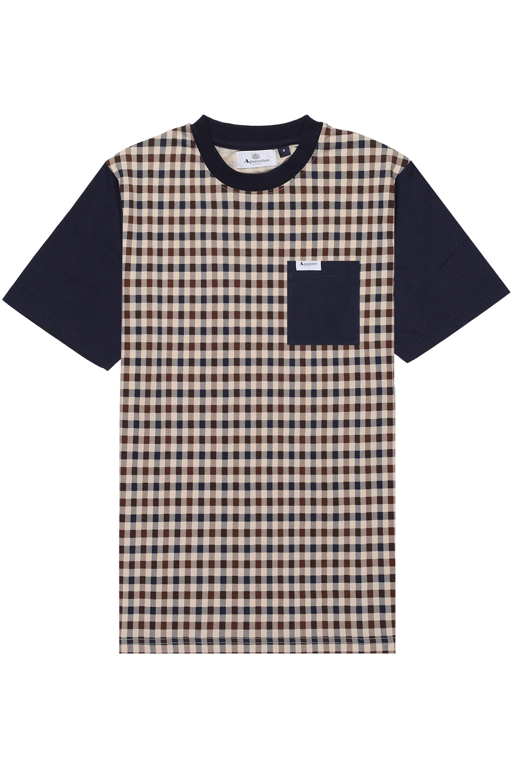 Aquascutum Active T-Shirt ACTIVE SOLID POCKET T-SHIRT Herren T-Shirt Herren, leichtes Kurzarmshirt, Karohemd, Outdoor, Sale