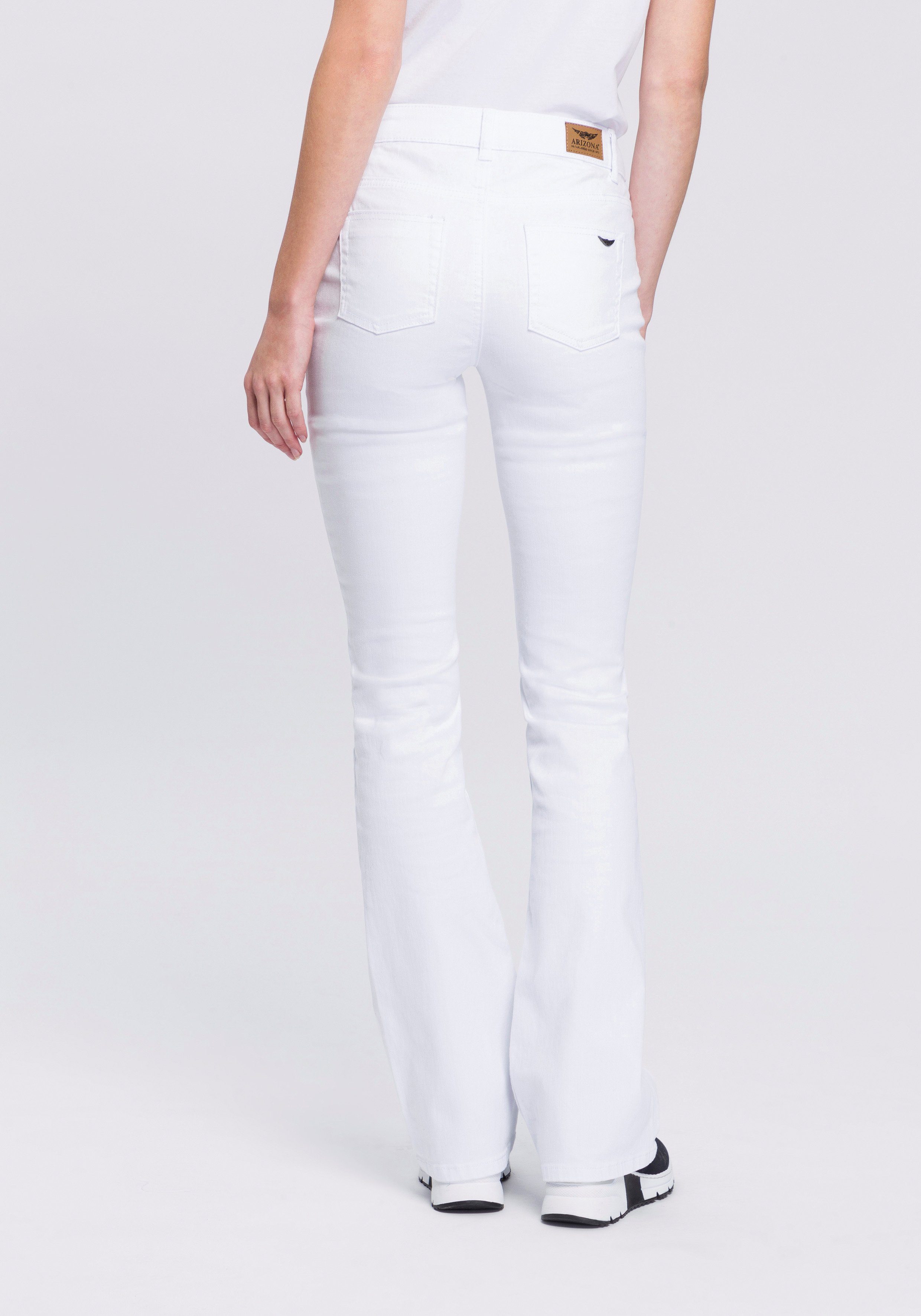 Arizona Bootcut-Jeans Shaping High white Waist