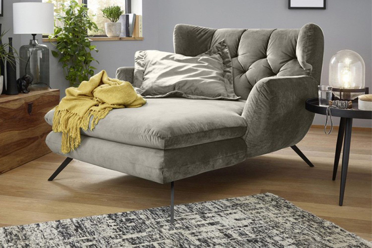 KAWOLA Relaxsessel CHARME, Longseat Sessel Megasessel Velvet verschiedene Farben