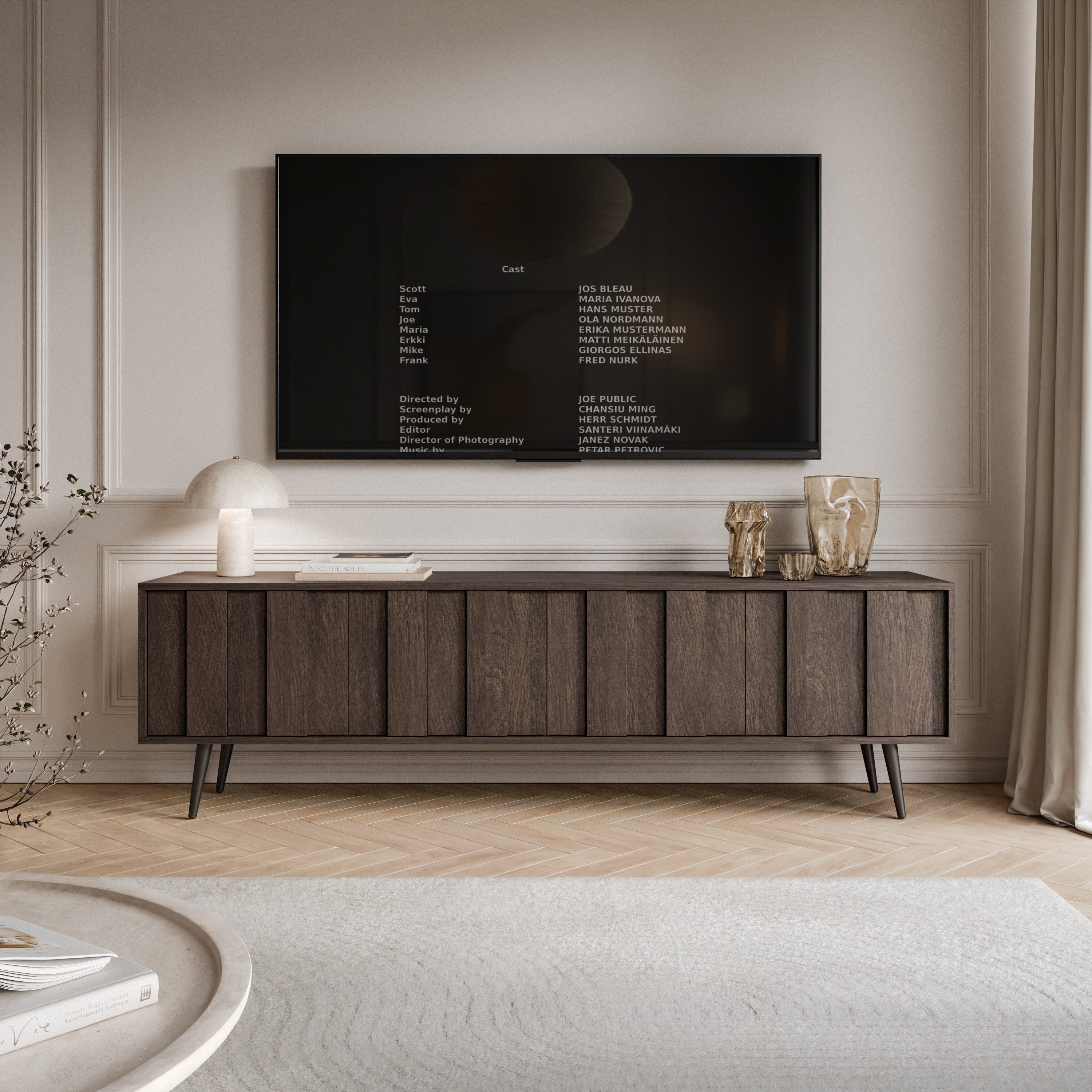Lookway TV-Schrank ALMA 4D mit LED-Beleuchtung Breite: 183 cm