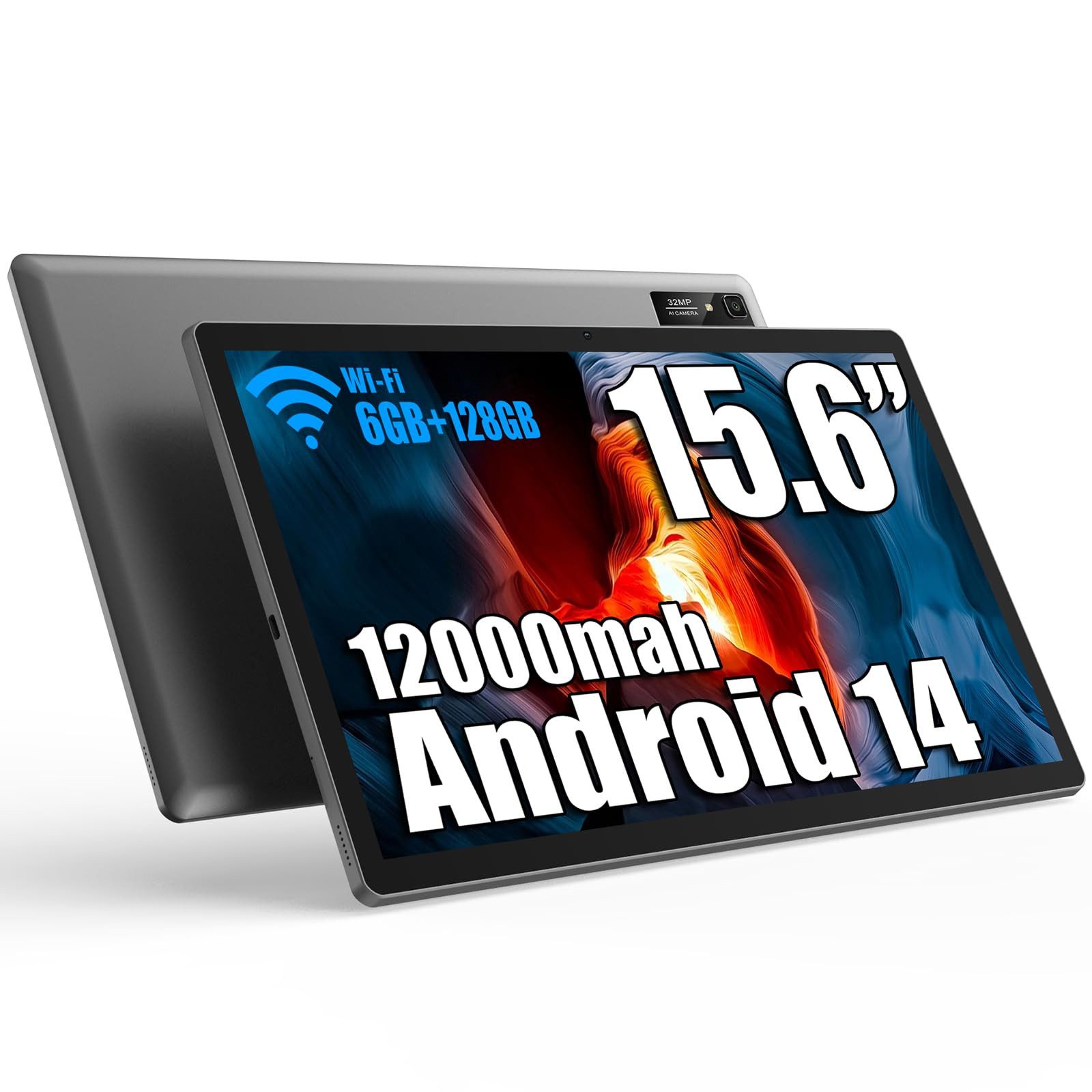 MESWAO MESWAO MES-B3 Tablet 15,6", 12GB+128GB, Android 14, Helio G99, 32MP Tablet (15.6", 128 GB, Android 14, Unterstützt aktiven kapazitiven Stift, Microsoft MPP 2.0-Protokoll)