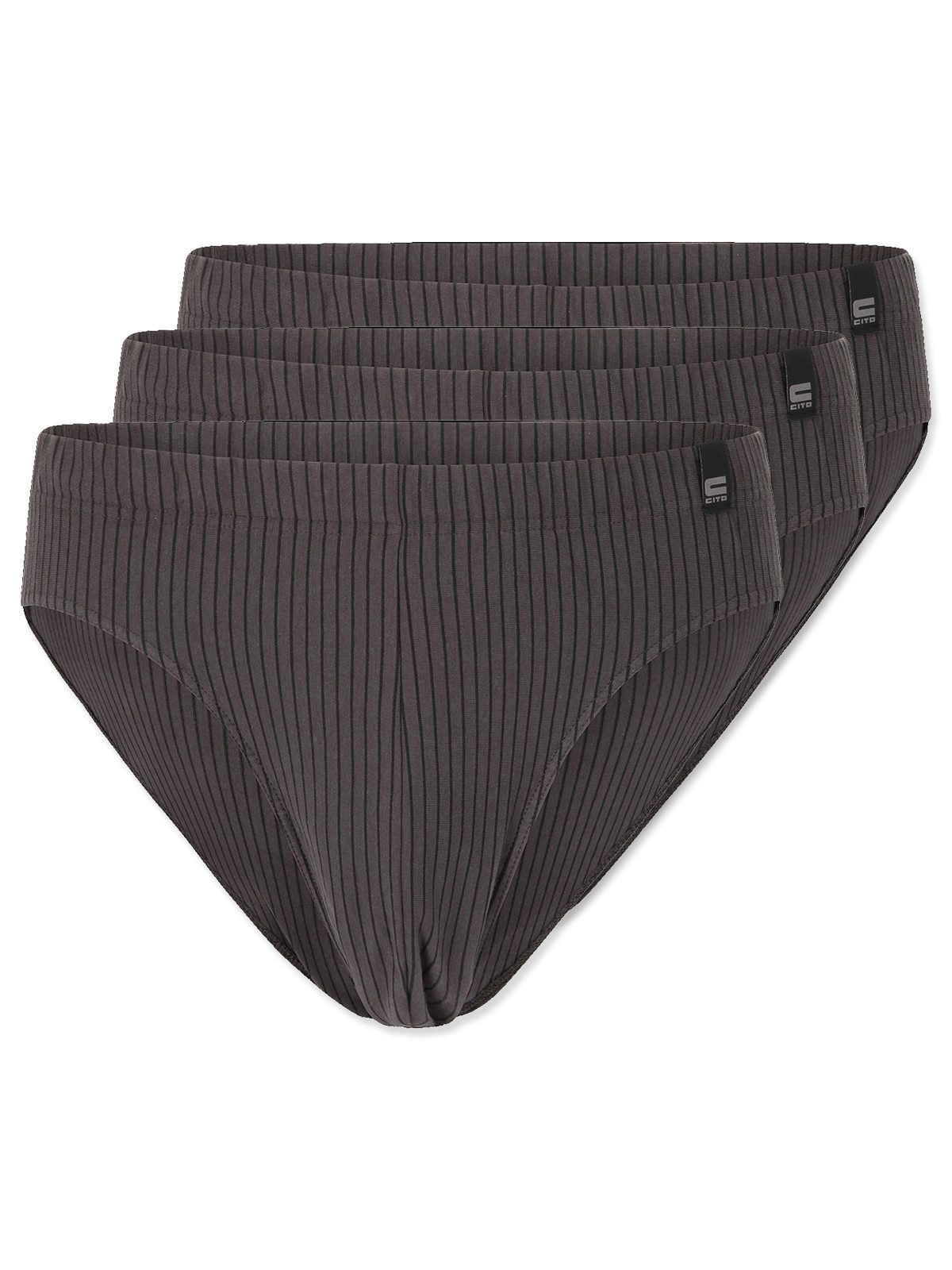 CiTO Slip 3er Pack Herren Slip cotton stripe (Packung, 3-St)
