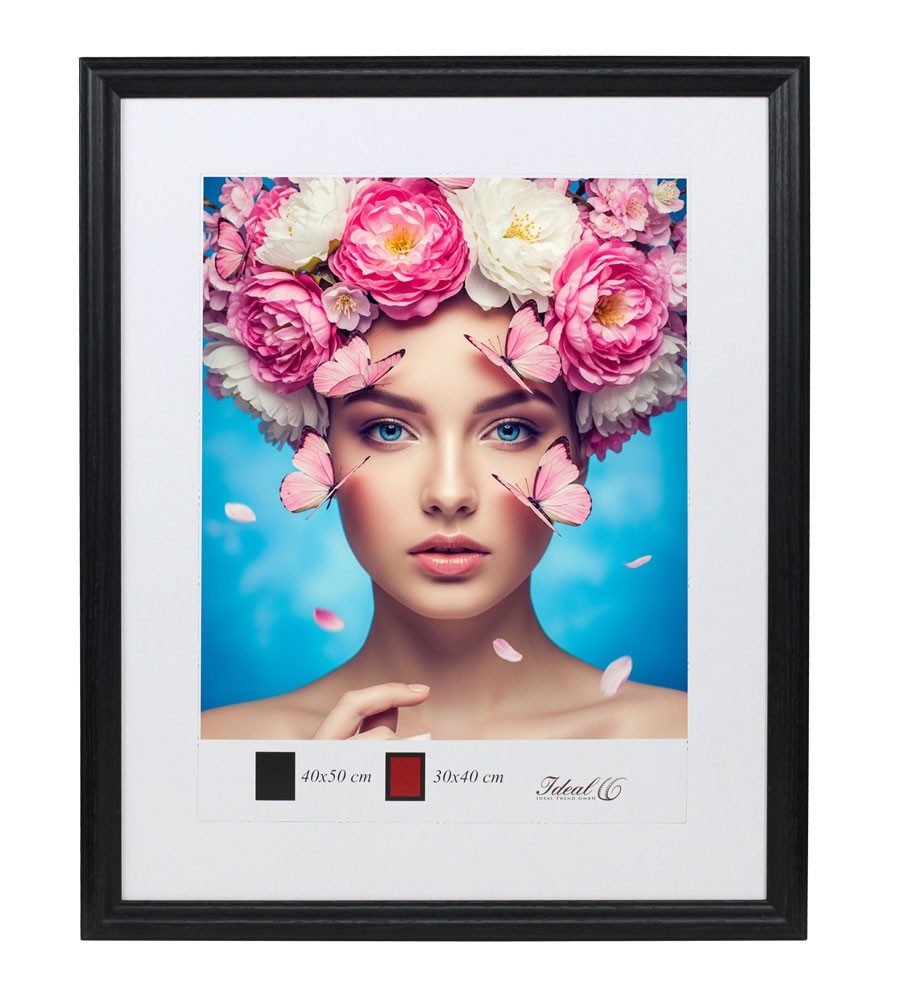 IDEAL TREND Bilderrahmen Holzrahmen mit Kunststoffglas günstig online kaufen