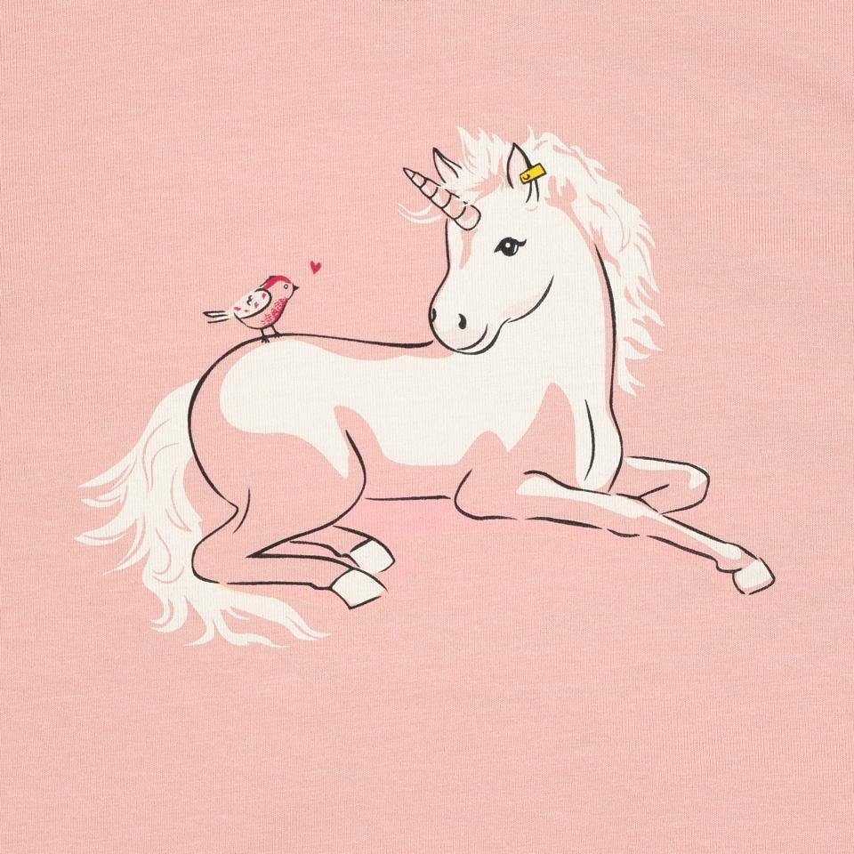 Mellow Unicorn T-Shirt langarm Langarmshirt Steiff Rose