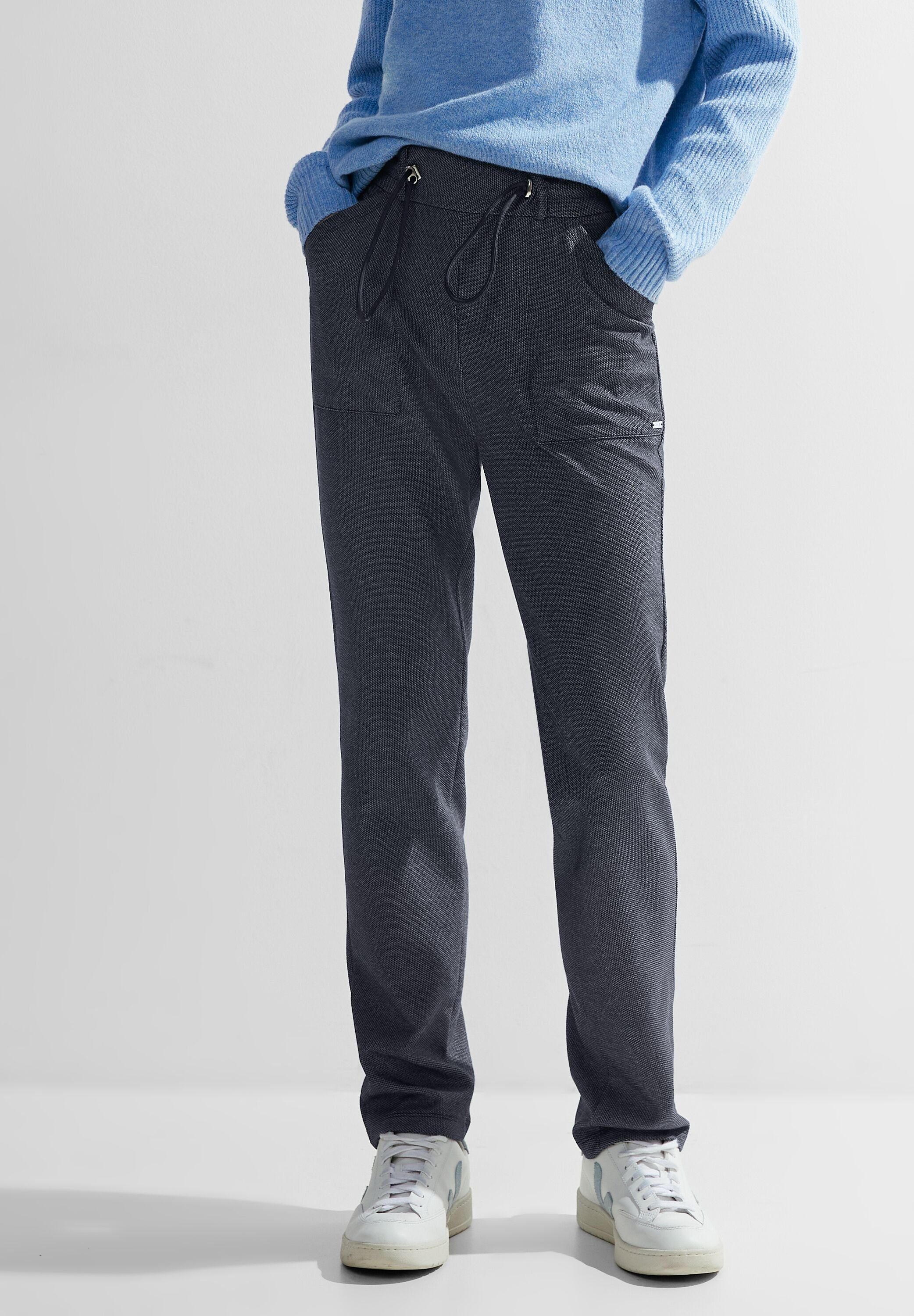 CECIL Anzughose in Salt und Pepper-Optik